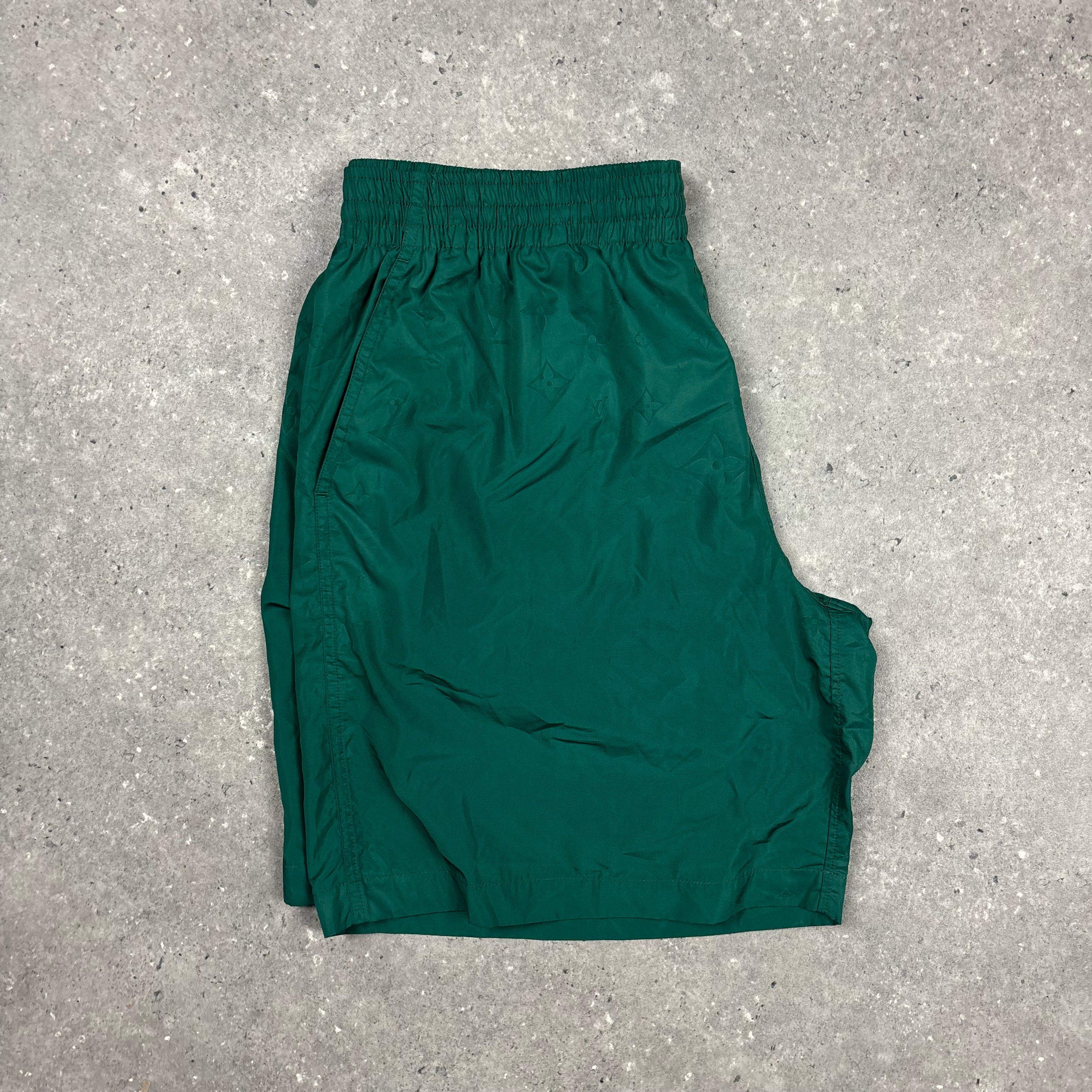 LOUIS VUITTON GREEN SWIM SHORTS - (XL)