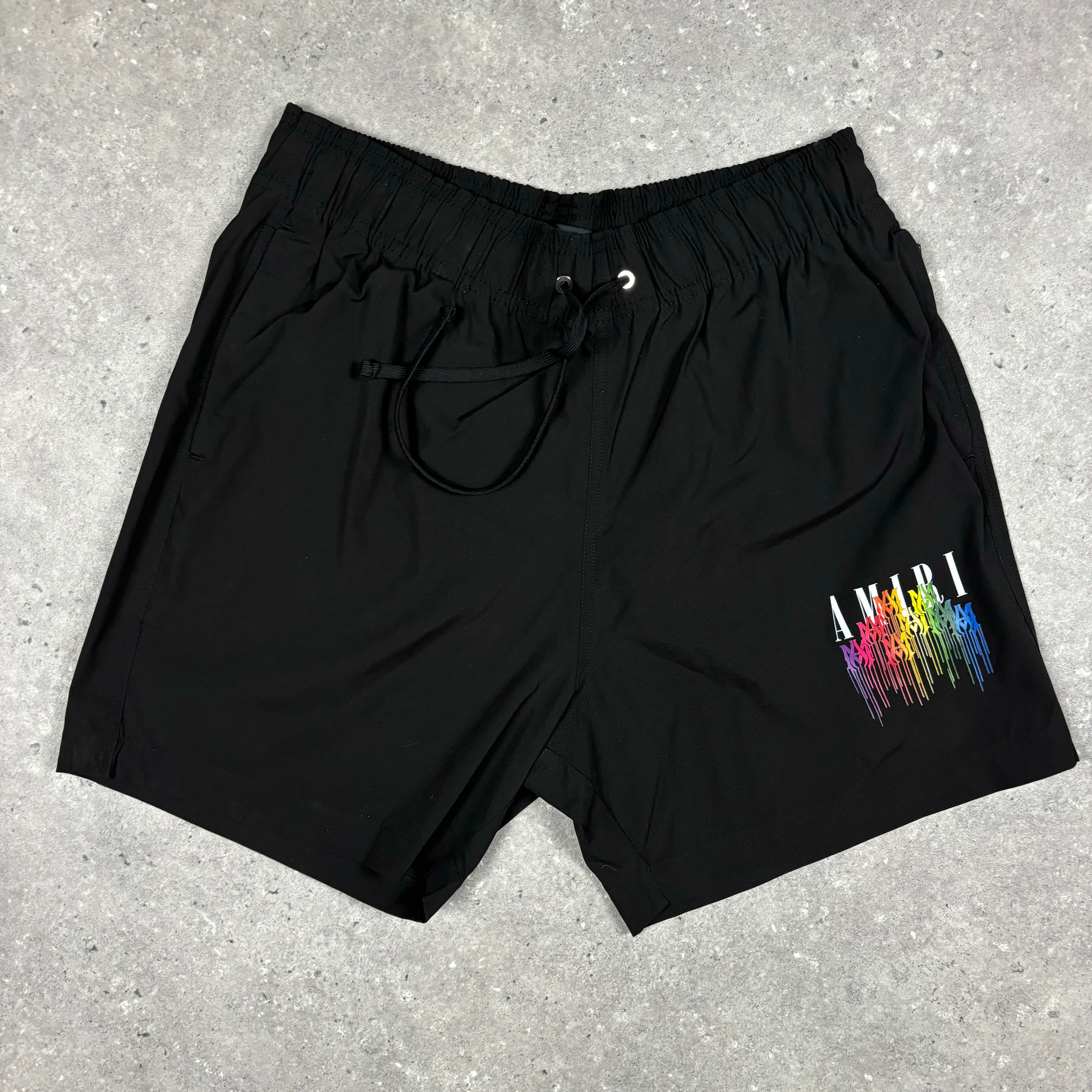 AMIRI DRIP LOGO SWIMMING SHORTS