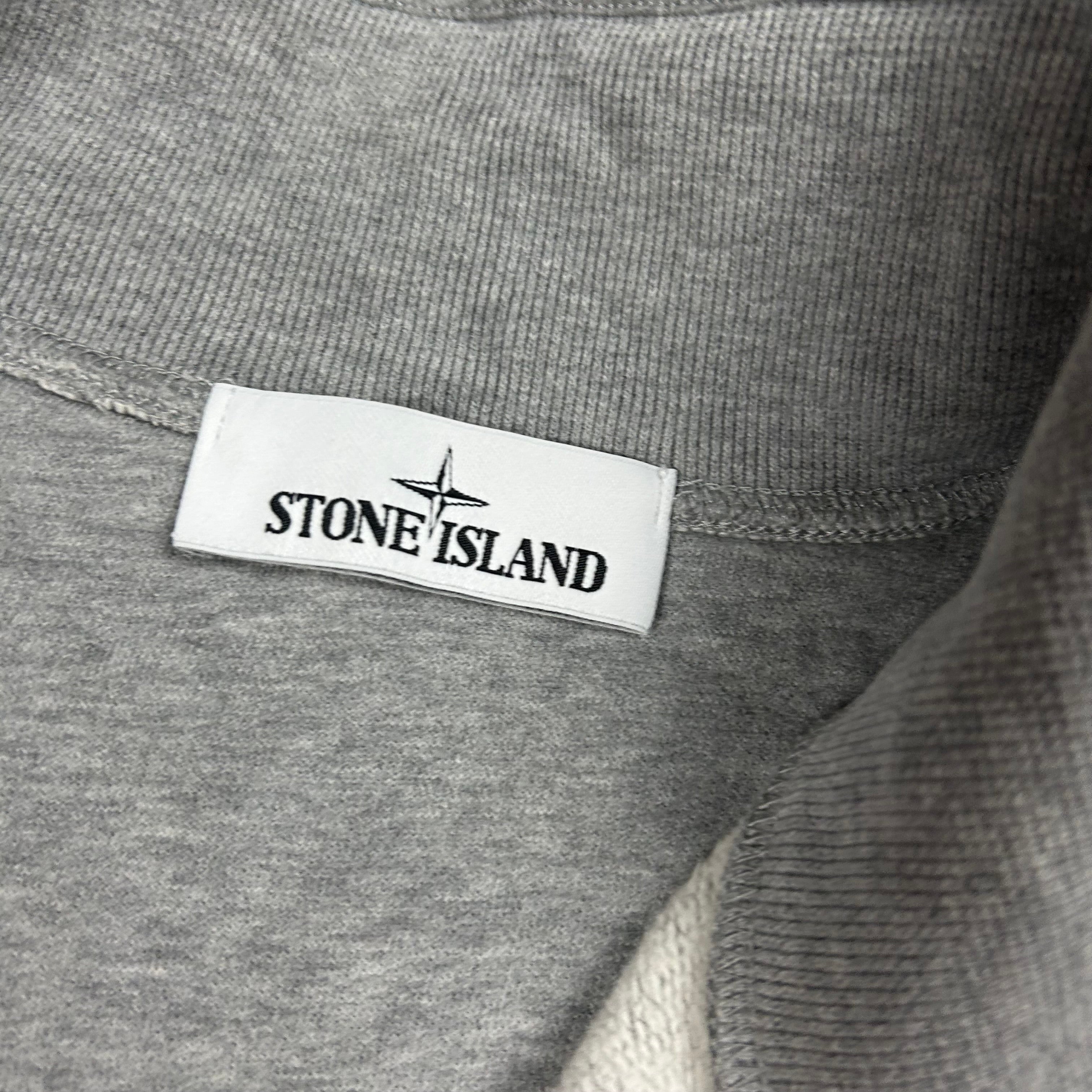 STONE ISLAND GREY 1/4 ZIP JUMPER - XL ( FITS L )