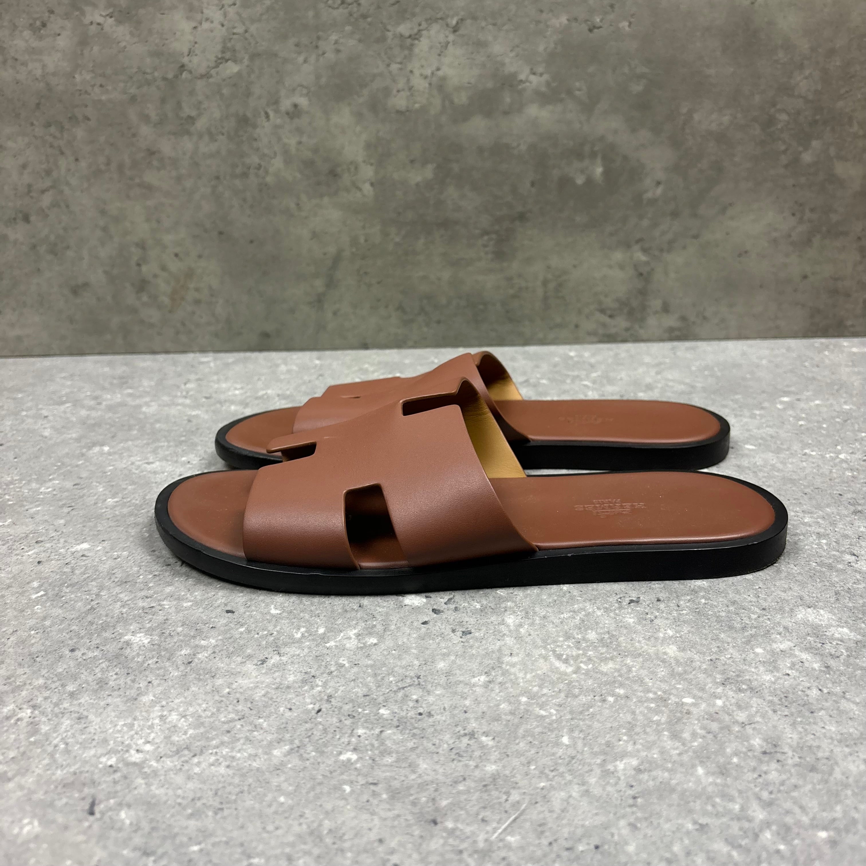 HERMES SANDALS BROWN - (EU40.5 / UK6.5)
