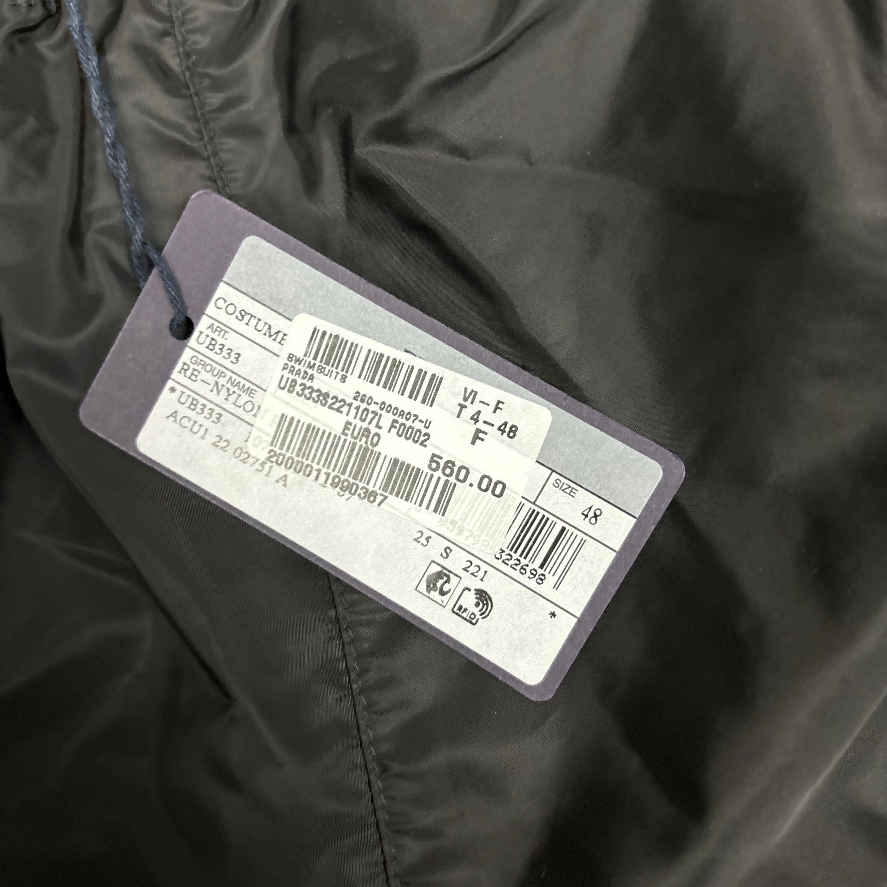 PRADA MILANO SWIM SHORTS BLACK - (M)