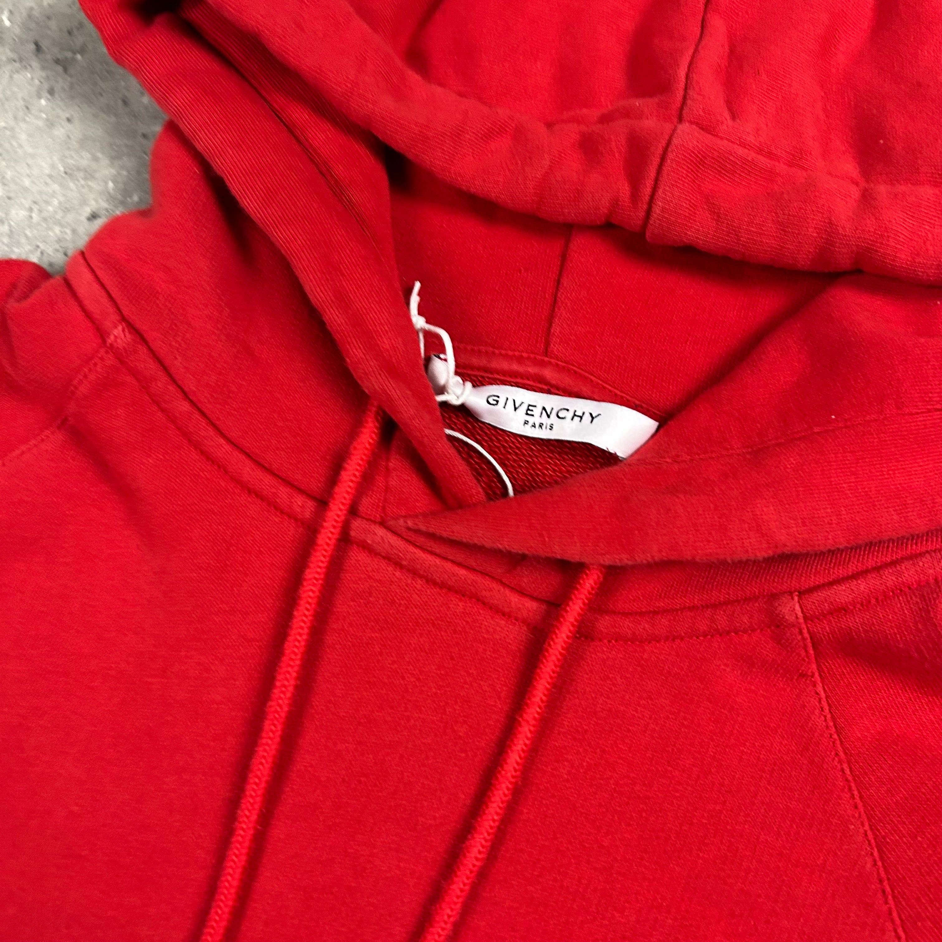 GIVENCHY HOODIE RED - (M)