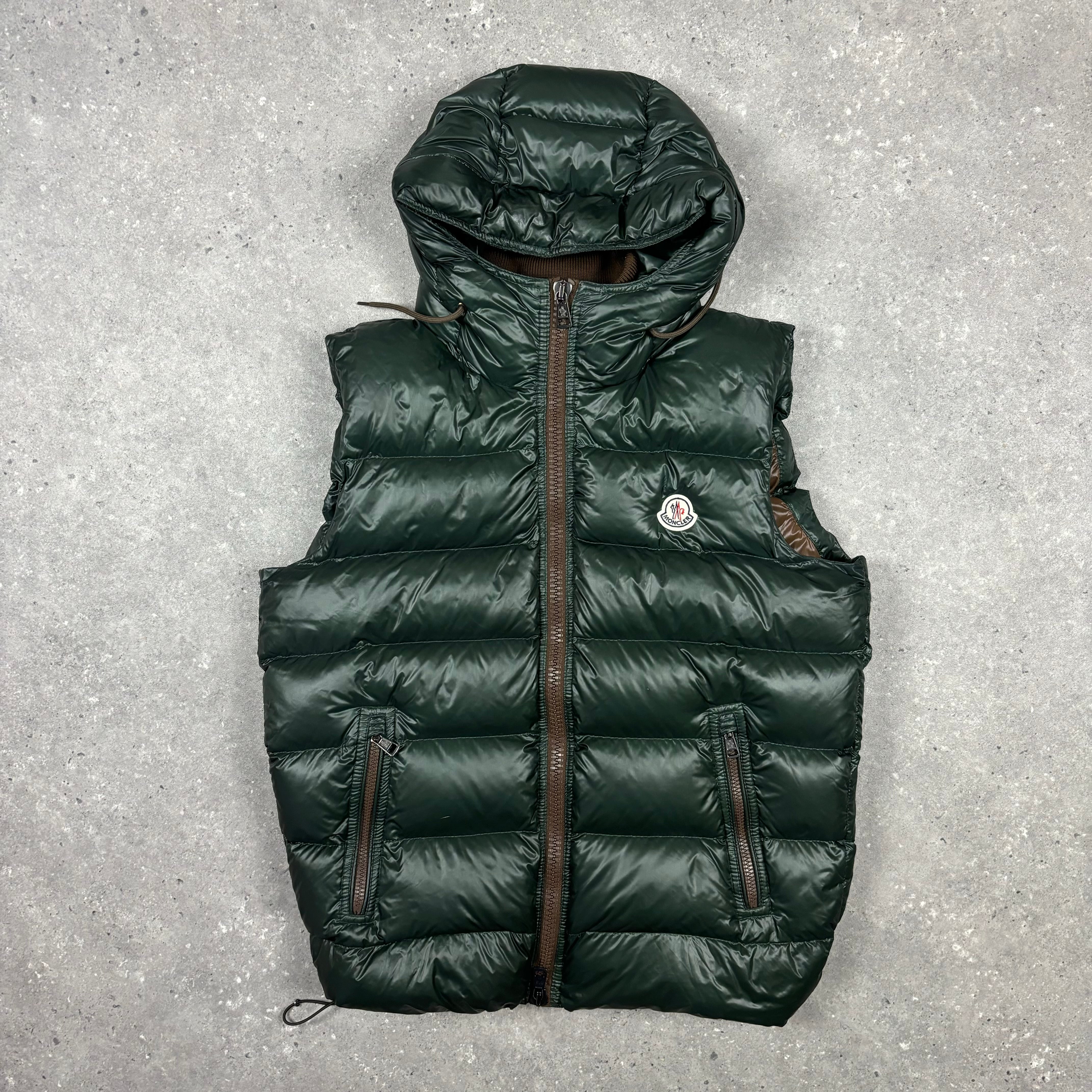MONCLER KHAKI GILET - (FITS M)