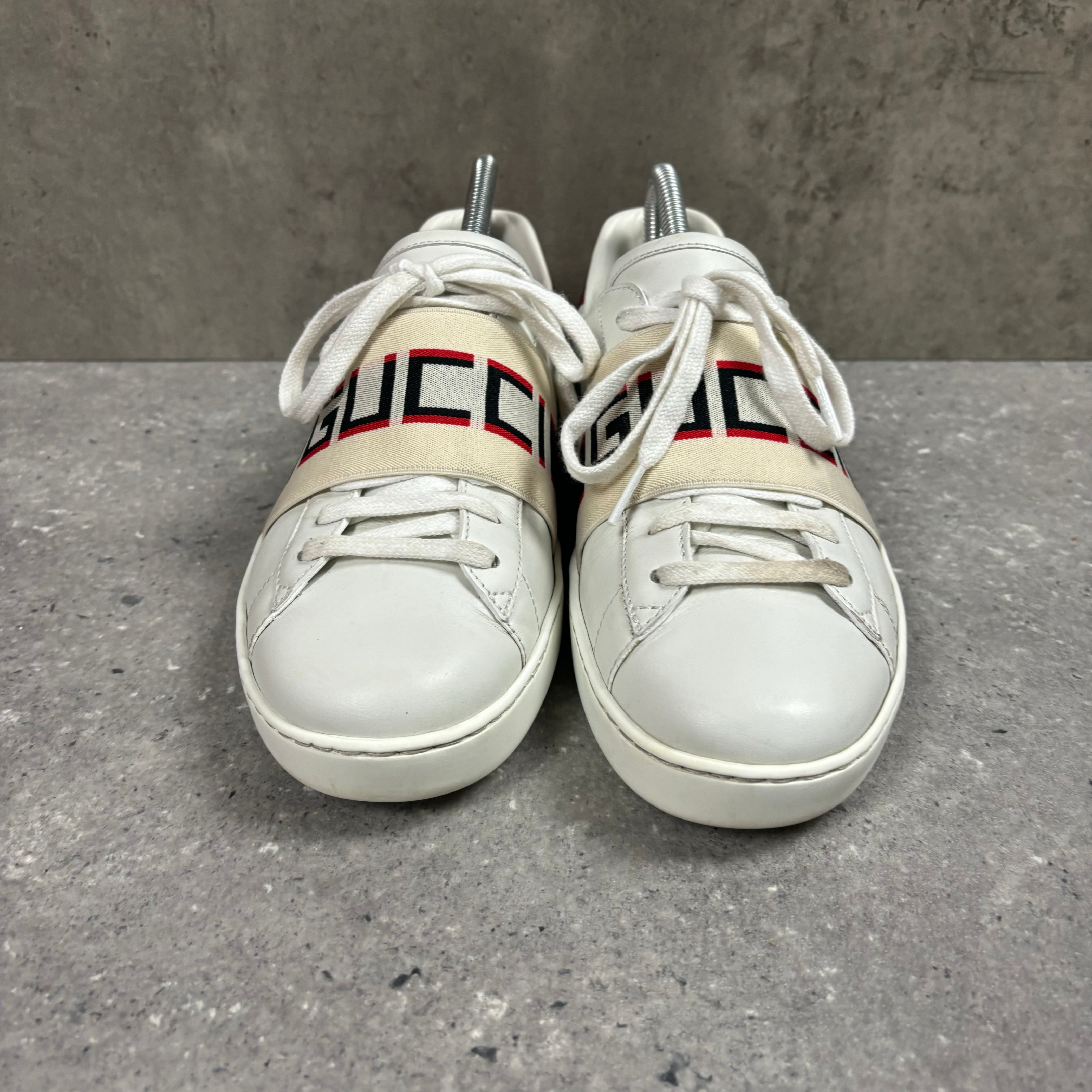 GUCCI TRAINERS WHITE - (EU 40 / UK 6)