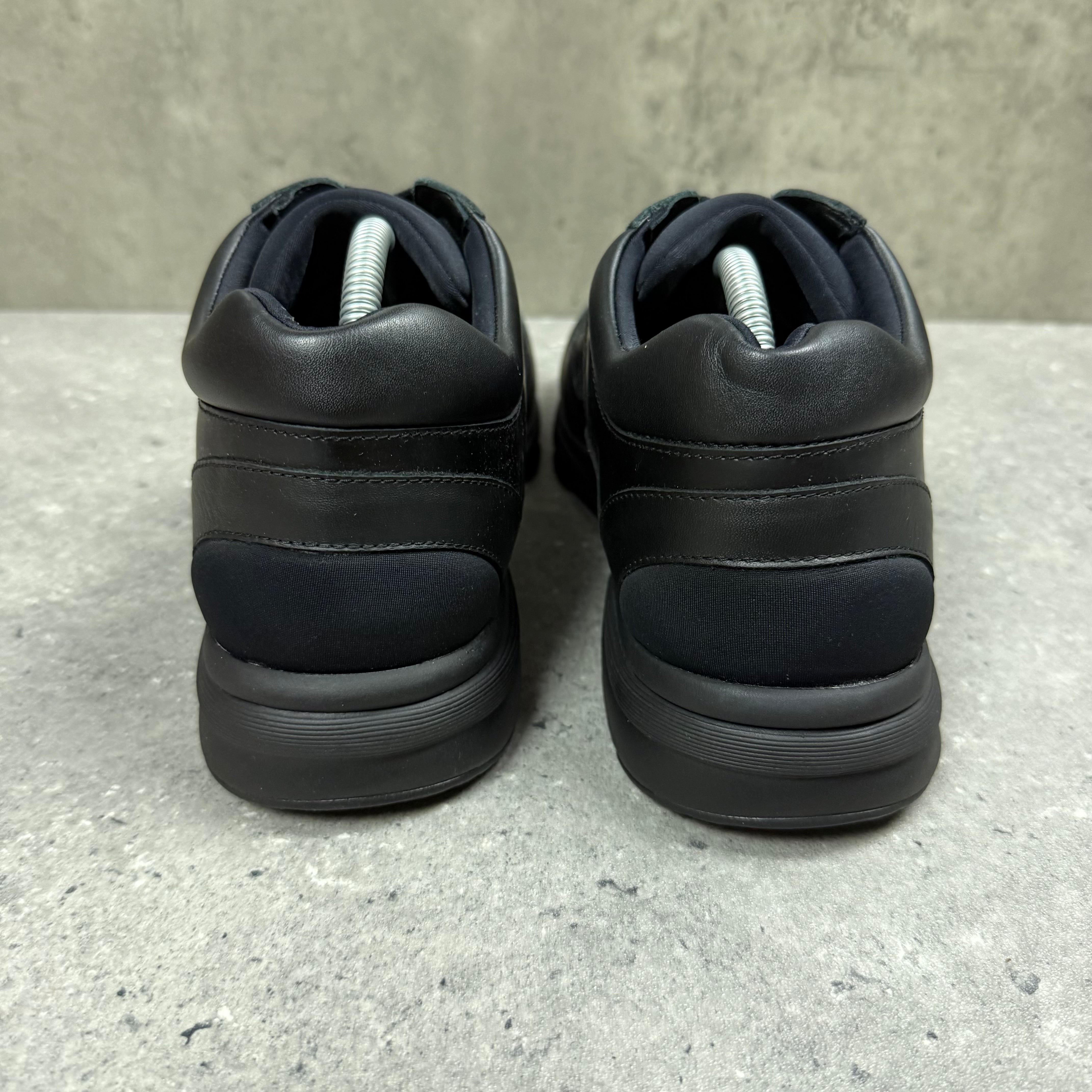 CHANEL RUNNERS BLACK LEATHER - (EU44 / UK10)