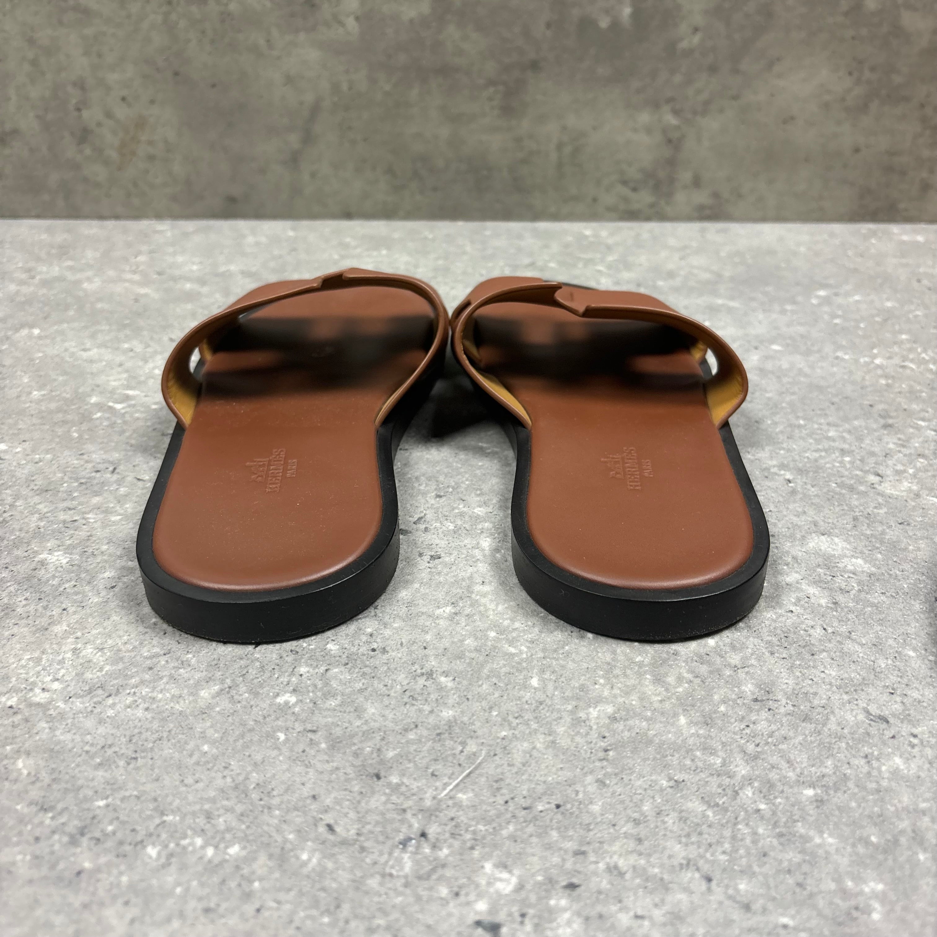 HERMES SANDALS BROWN - (EU40.5 / UK6.5)