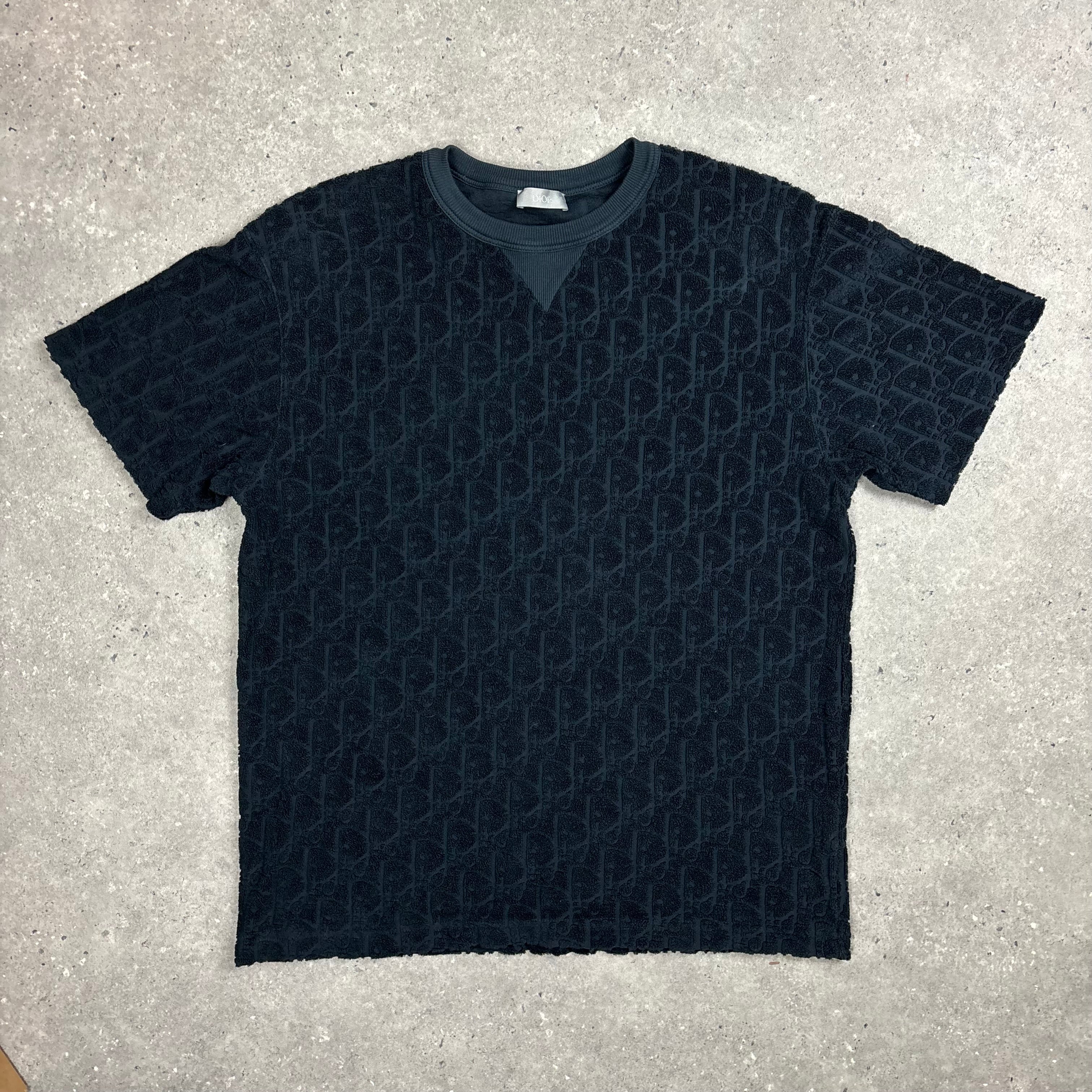 DIOR TOWEL T-SHIRT NAVY - (FITS M)