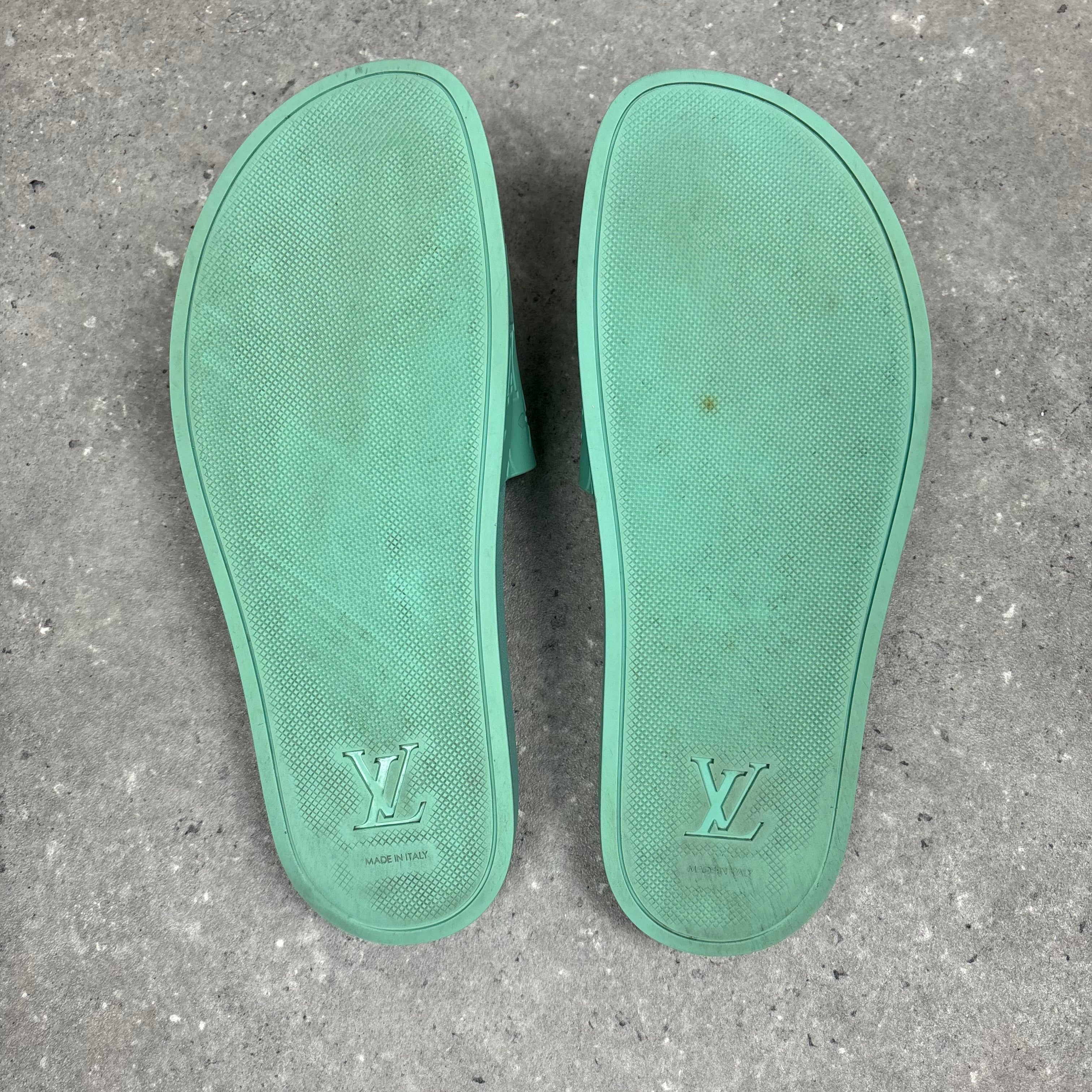 LOUIS VUITTON SLIDERS MINT GREEN - EU41.5 (FITS UK 8.5)