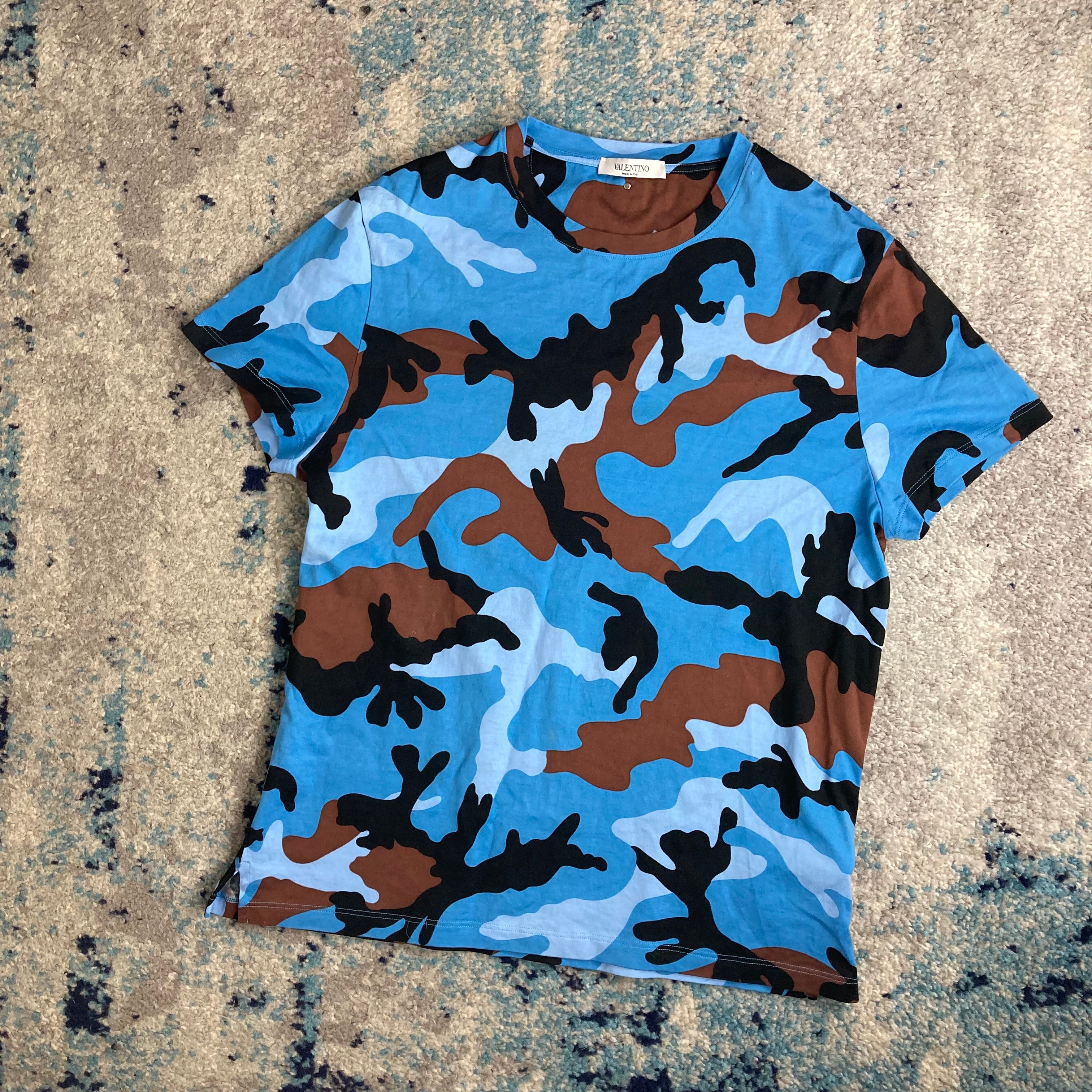 VLTN BLUE Camo T-Shirt (FITS S)