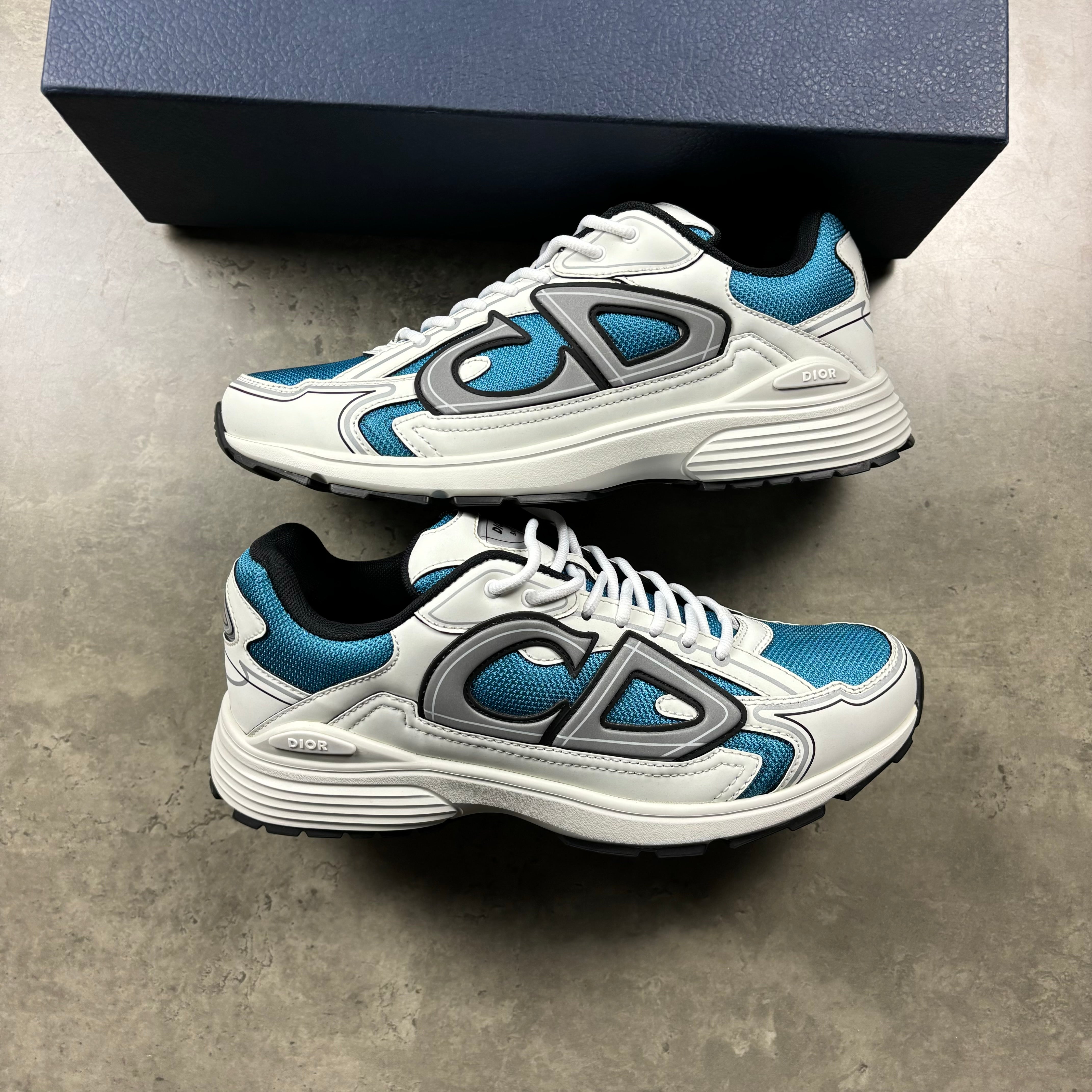 DIOR B30 TRAINERS - BLUE / WHITE