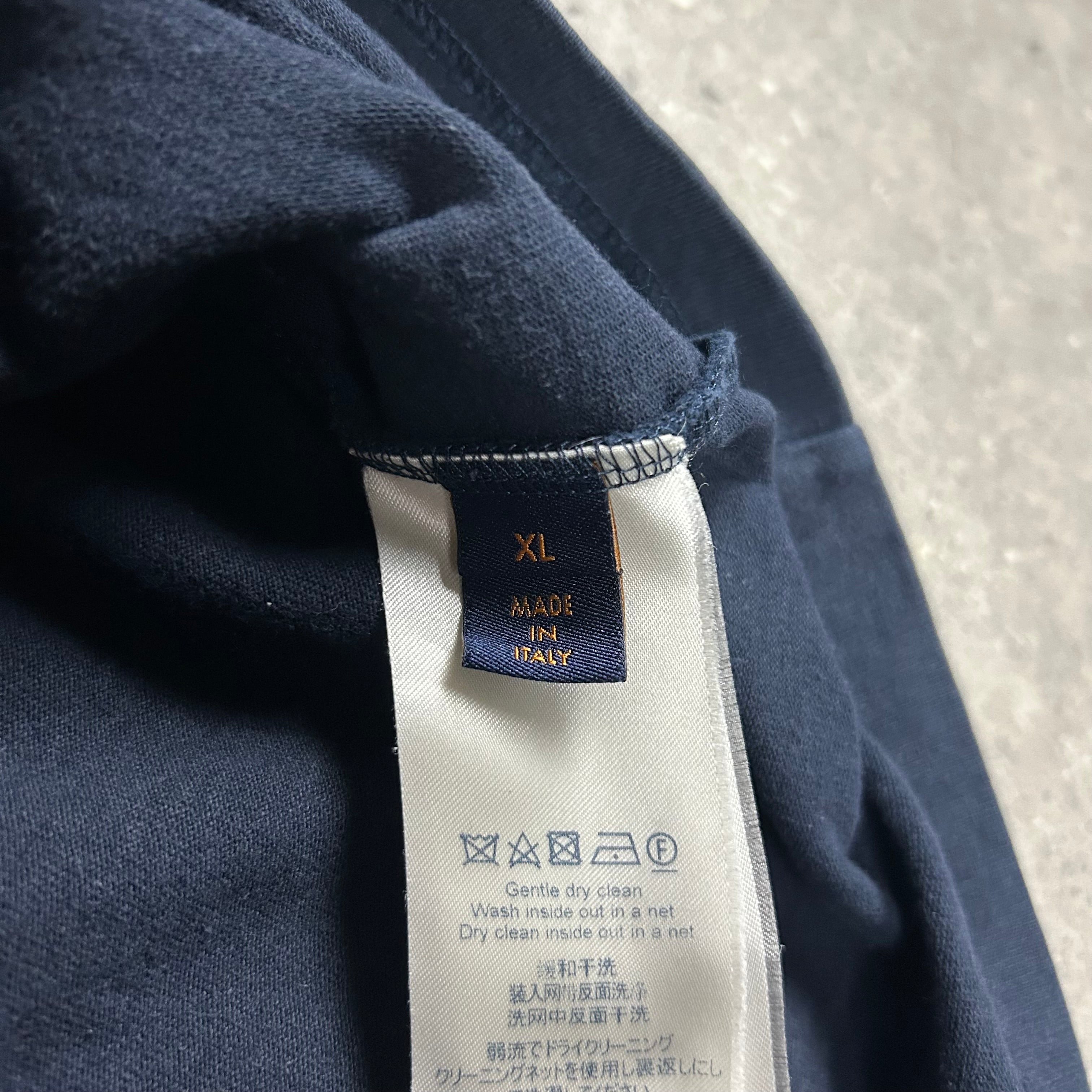 LOUIS VUITTON NAVY FLORAL T-SHIRT - (XL)