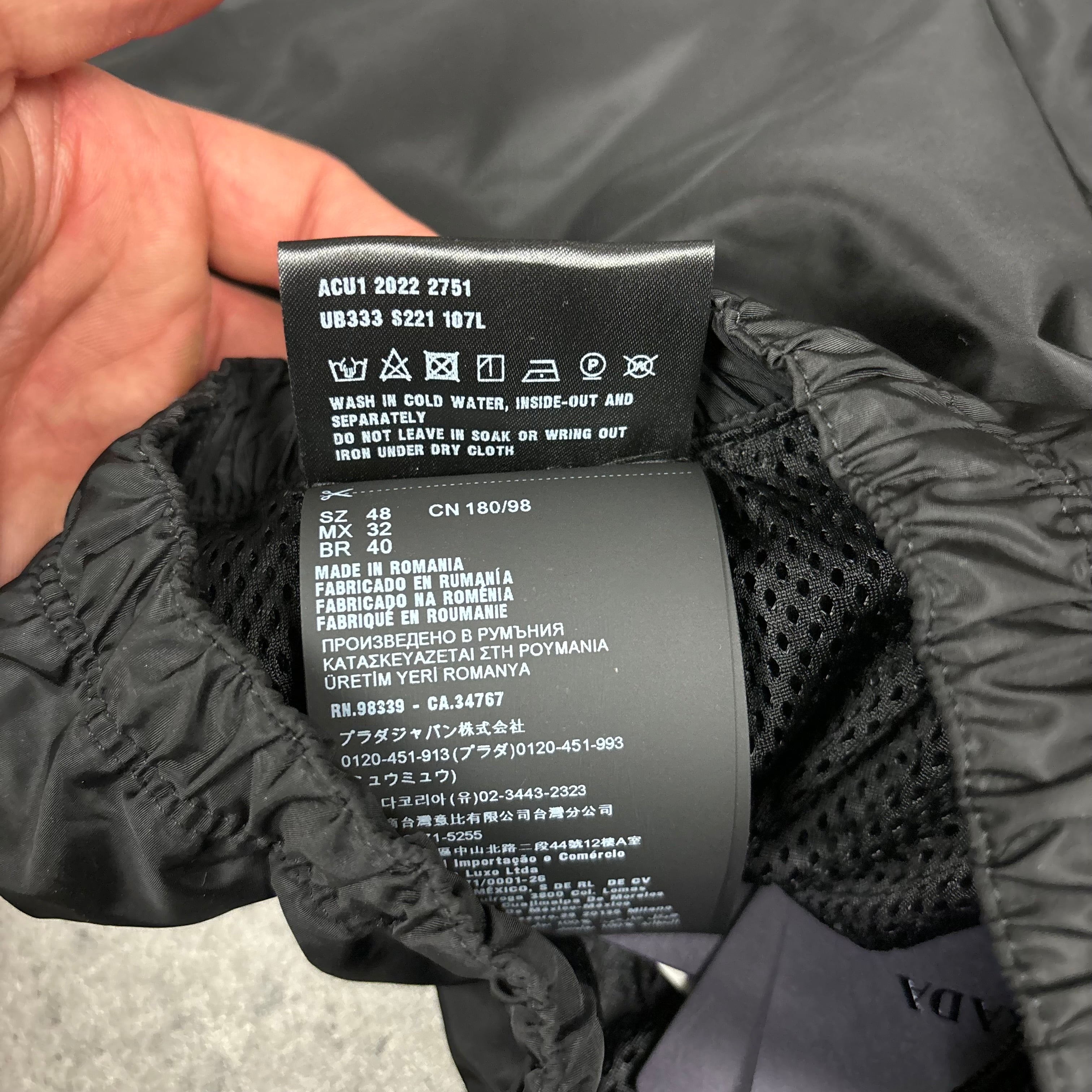 PRADA MILANO SWIM SHORTS BLACK - (M)