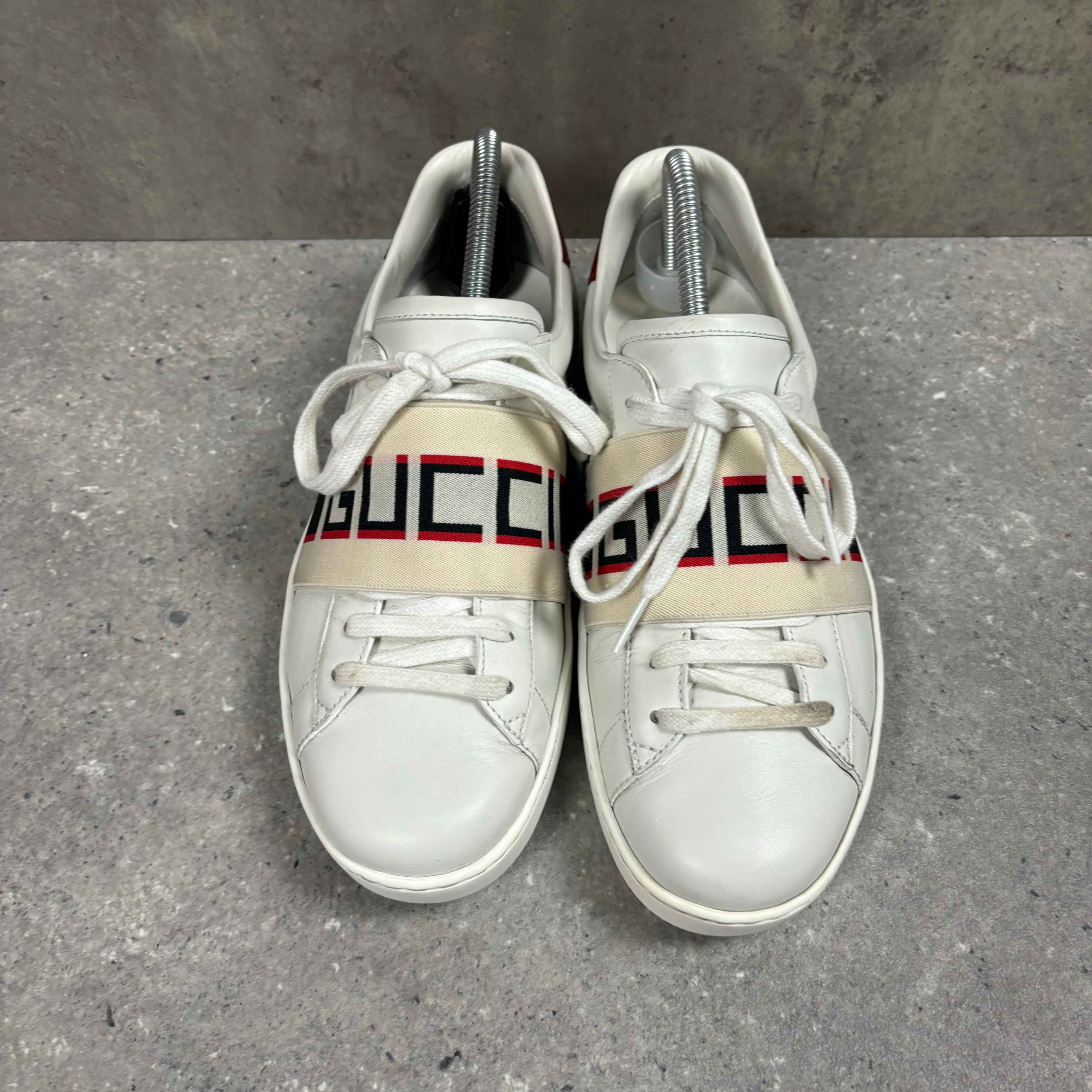 GUCCI TRAINERS WHITE - (EU 40 / UK 6)