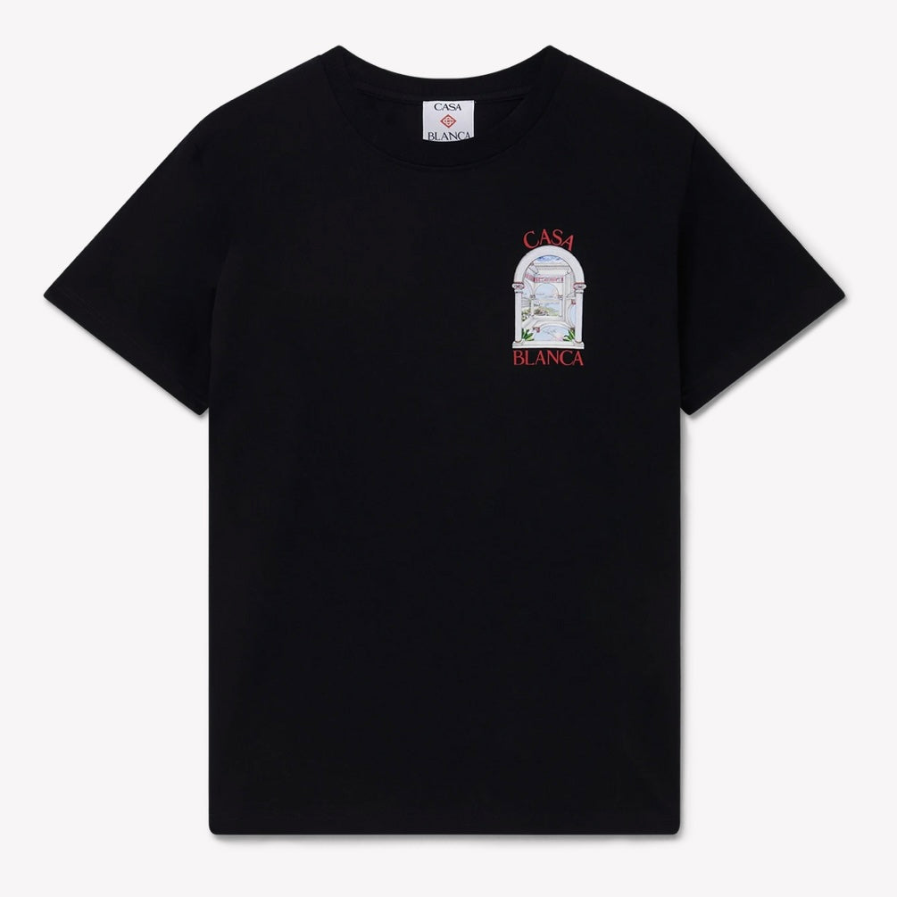 CASABLANCA T-SHIRT - LE PASSAGE - BLACK