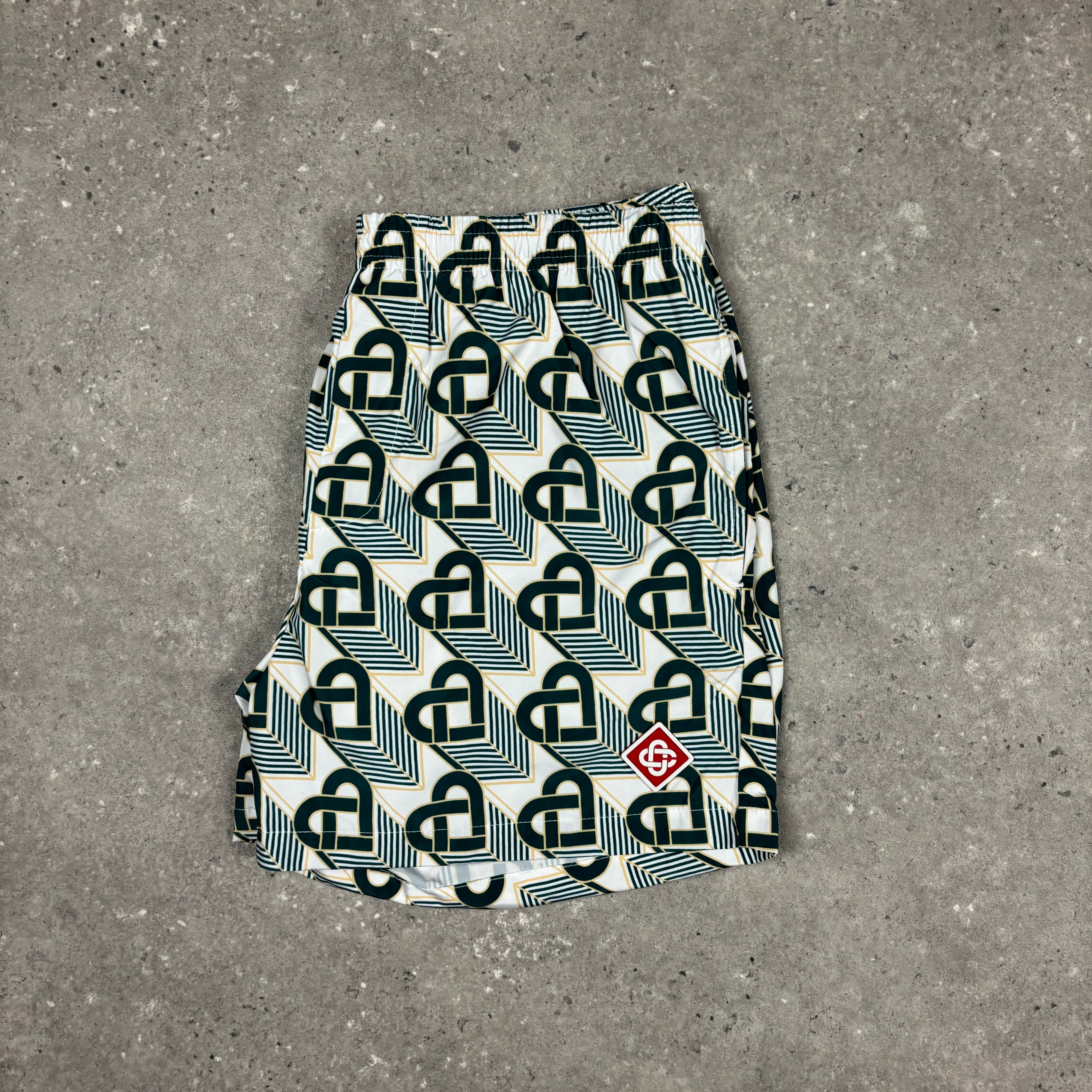 CASABLANCA GREEN HEARTS SWIM SHORTS