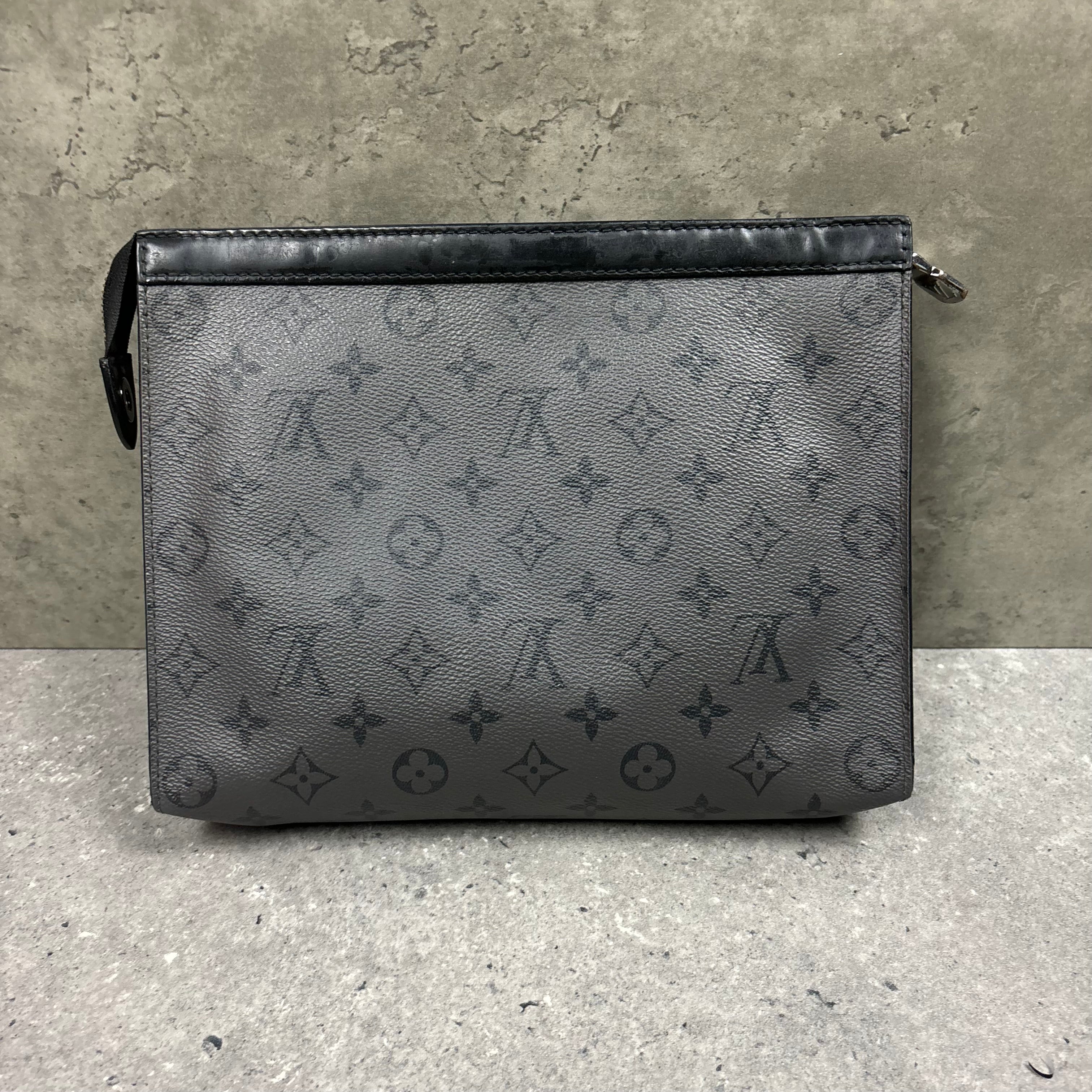 LOUIS VUITTON POCHETTE CLUTCH BAG - GREY / BLACK