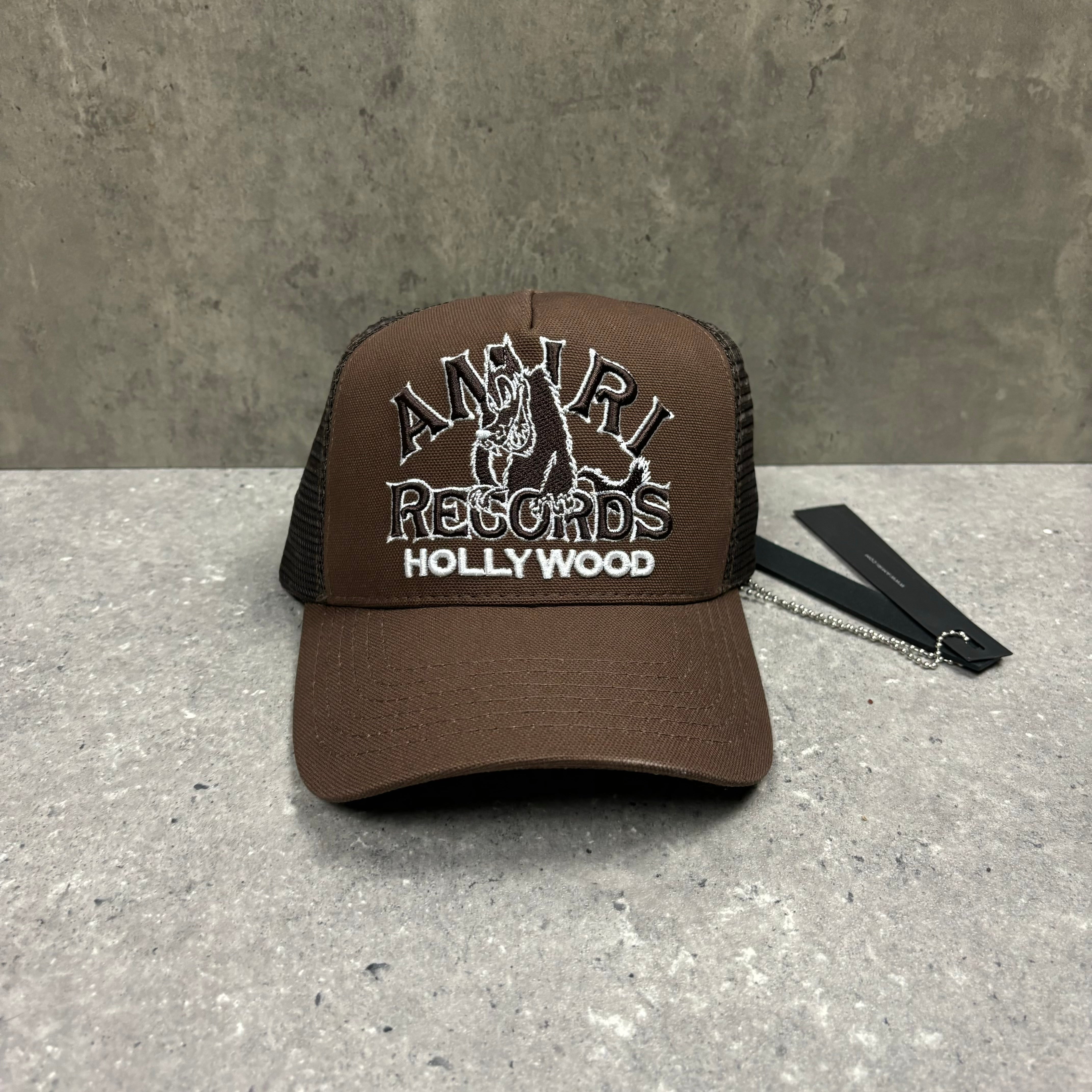 AMIRI RECORDS TRUCKER CAP
