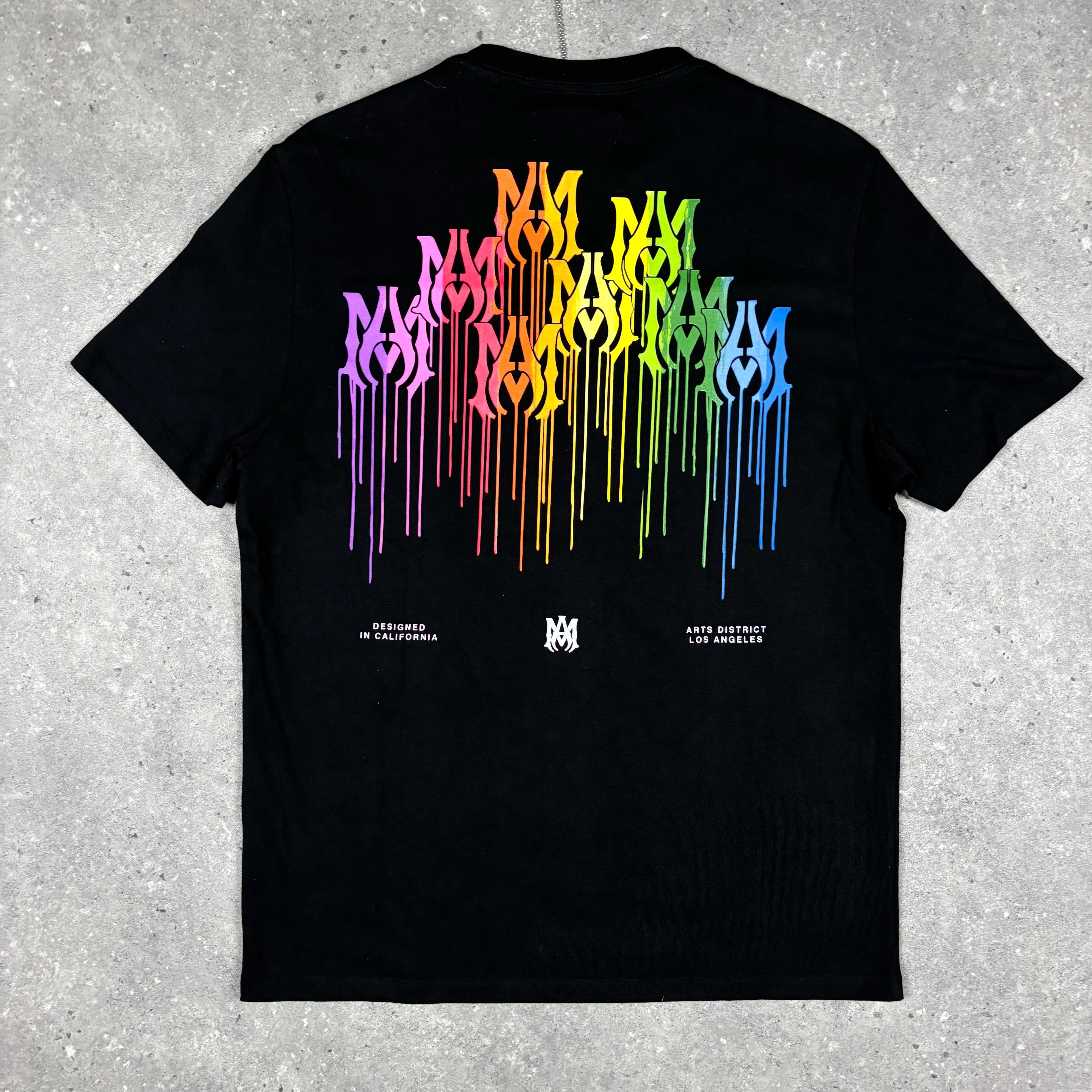 AMIRI DRIP COLLAGE T-SHIRT - BLACK