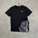 ASICS CORE T-SHIRT & LITE-SHOW SHORT SET - BLACK
