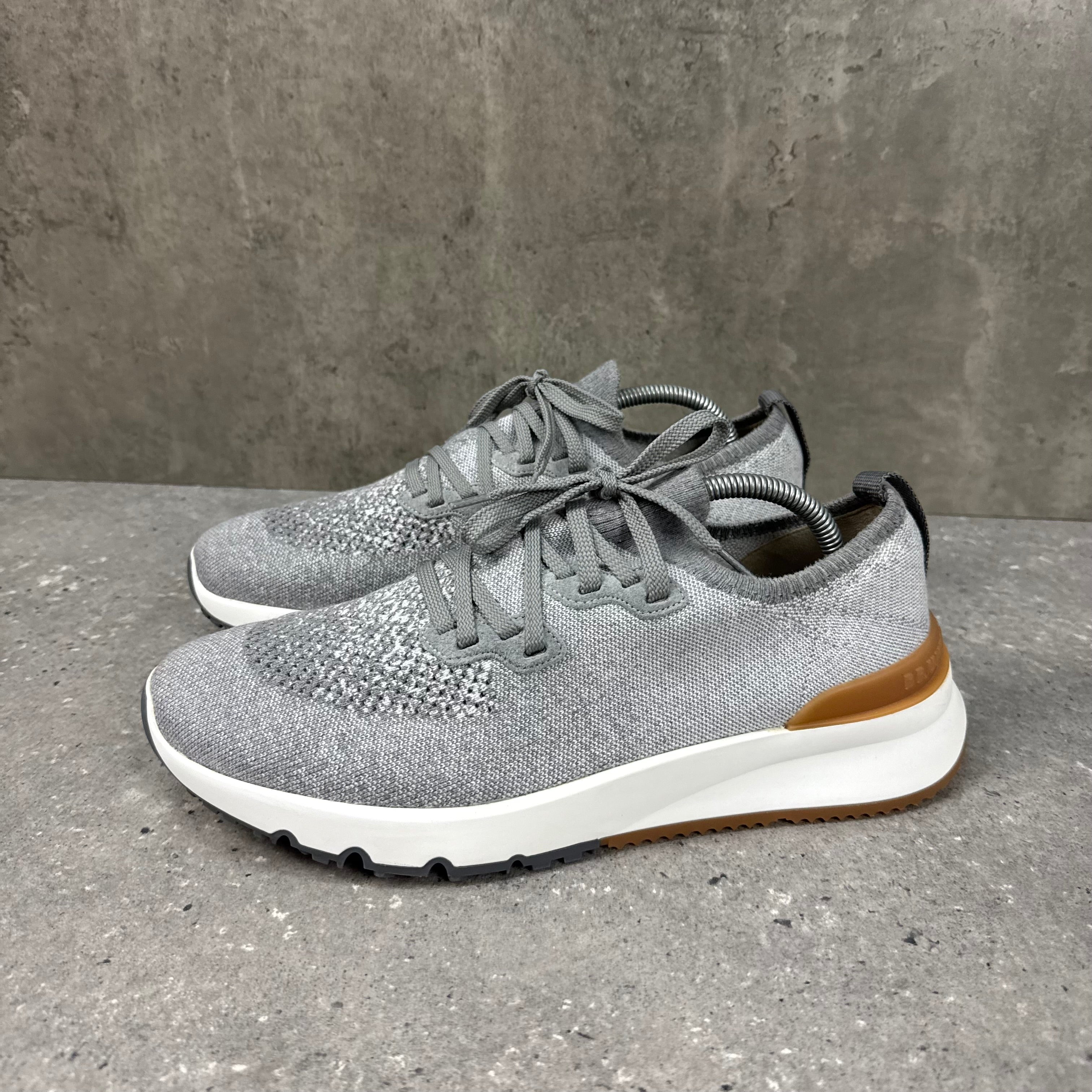 BRUNELLO CUCINELLI KNIT LACE UP SNEAKERS - (EU43 / UK9)