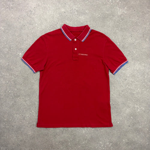 PRADA POLO T-SHIRT RED - (M)