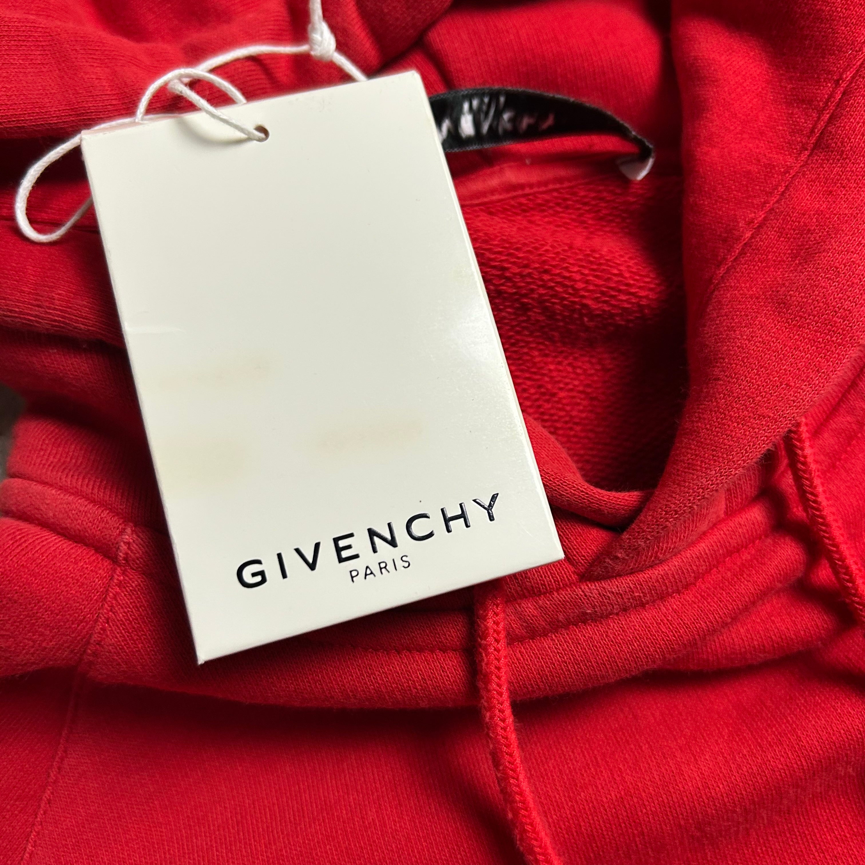 GIVENCHY HOODIE RED - (M)
