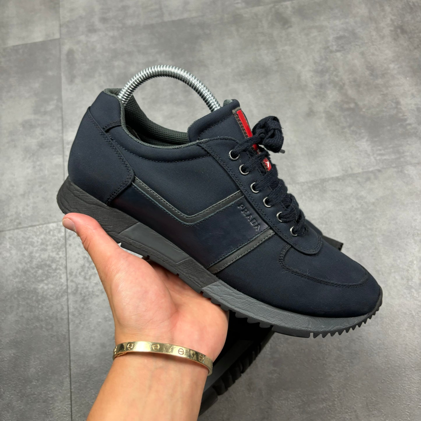 PRADA NAVY RUNNERS (FITS 7.5)