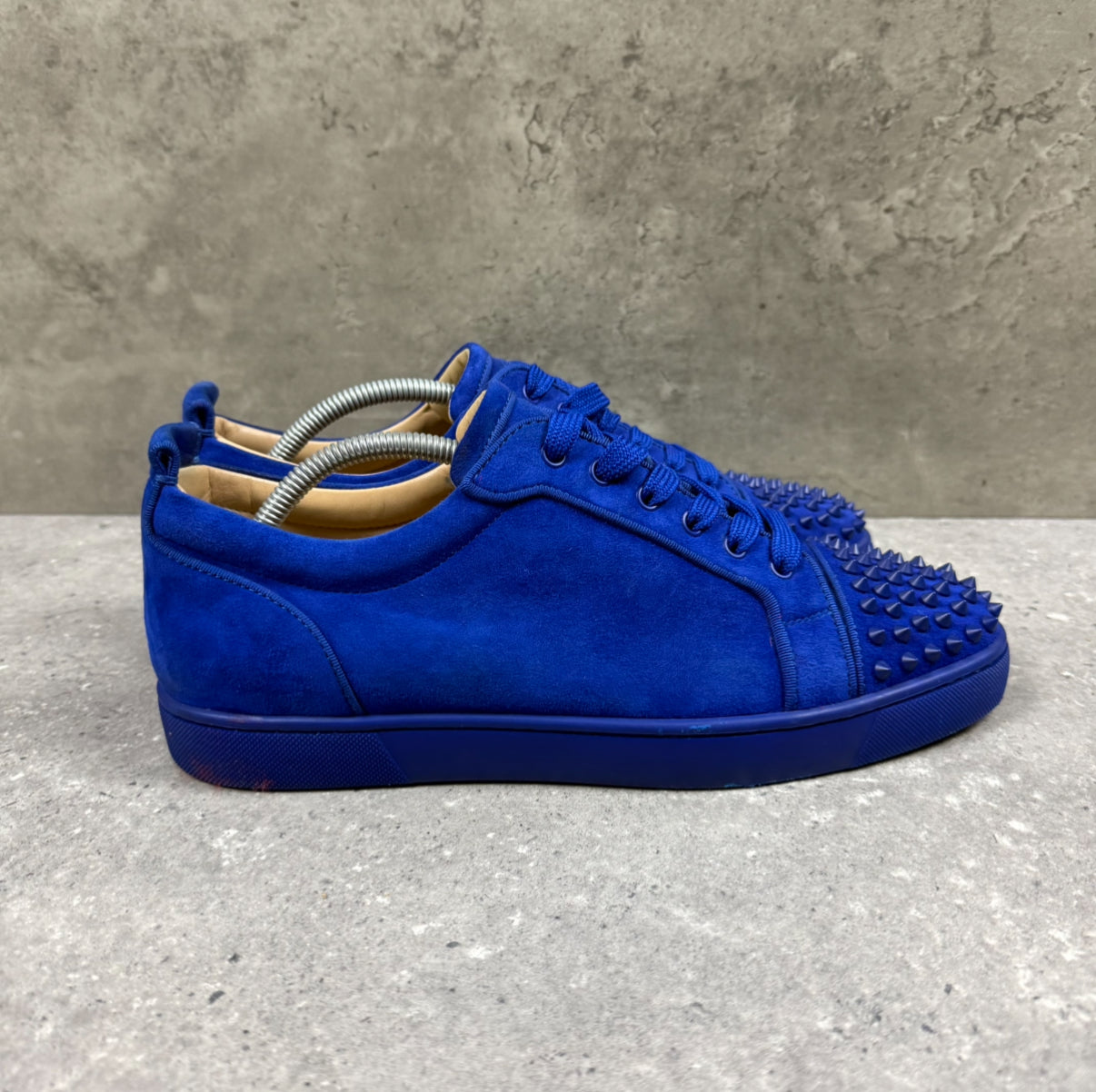 LOUBOUTIN LOW SPIKE BLUE - (EU43.5 / UK9.5)