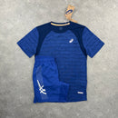 ASICS ROAD T-SHIRT & ICON SHORT SET - DARK COBALT NAVY
