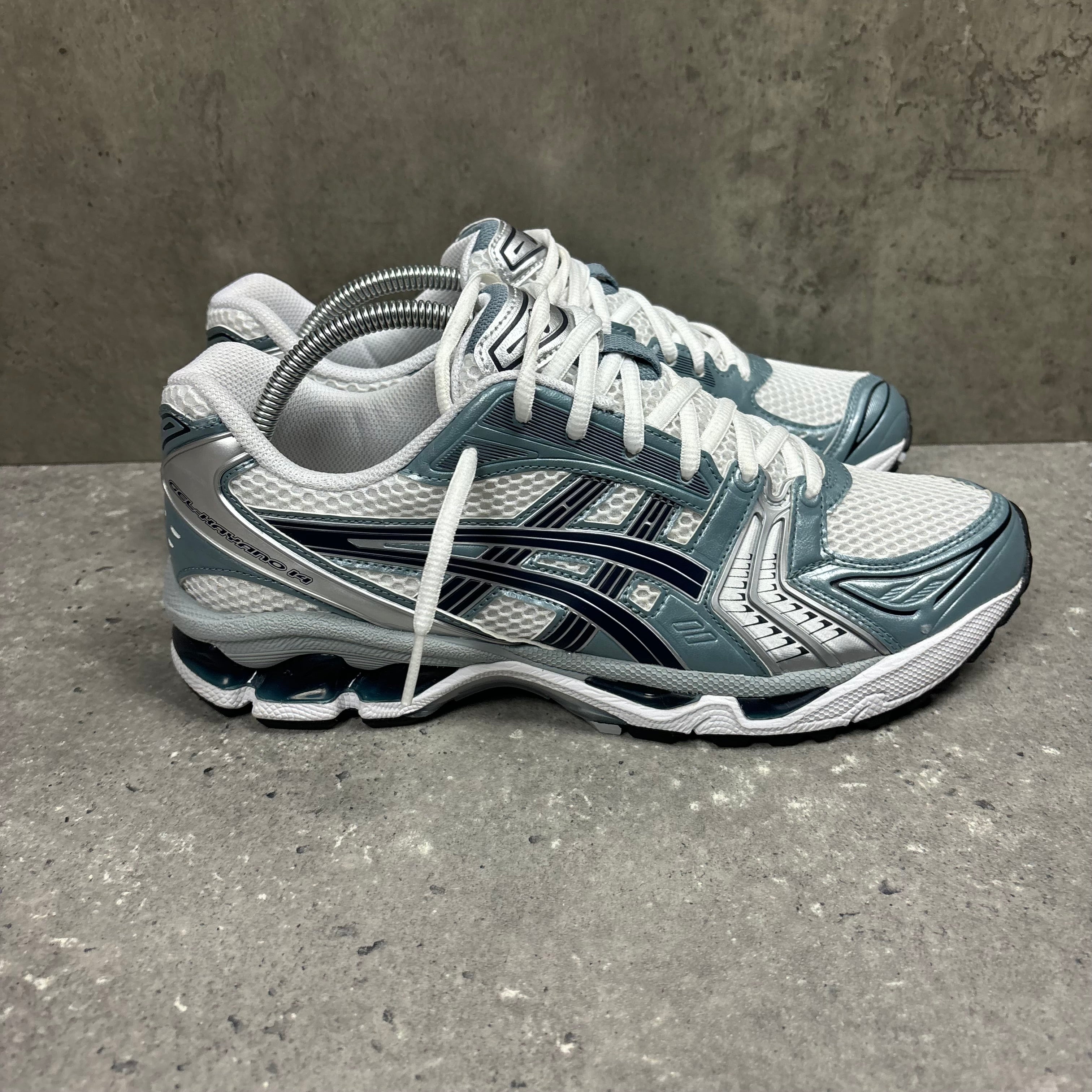ASICS GEL KAYANO 14 WHITE FJORD GREY - (UK8.5)