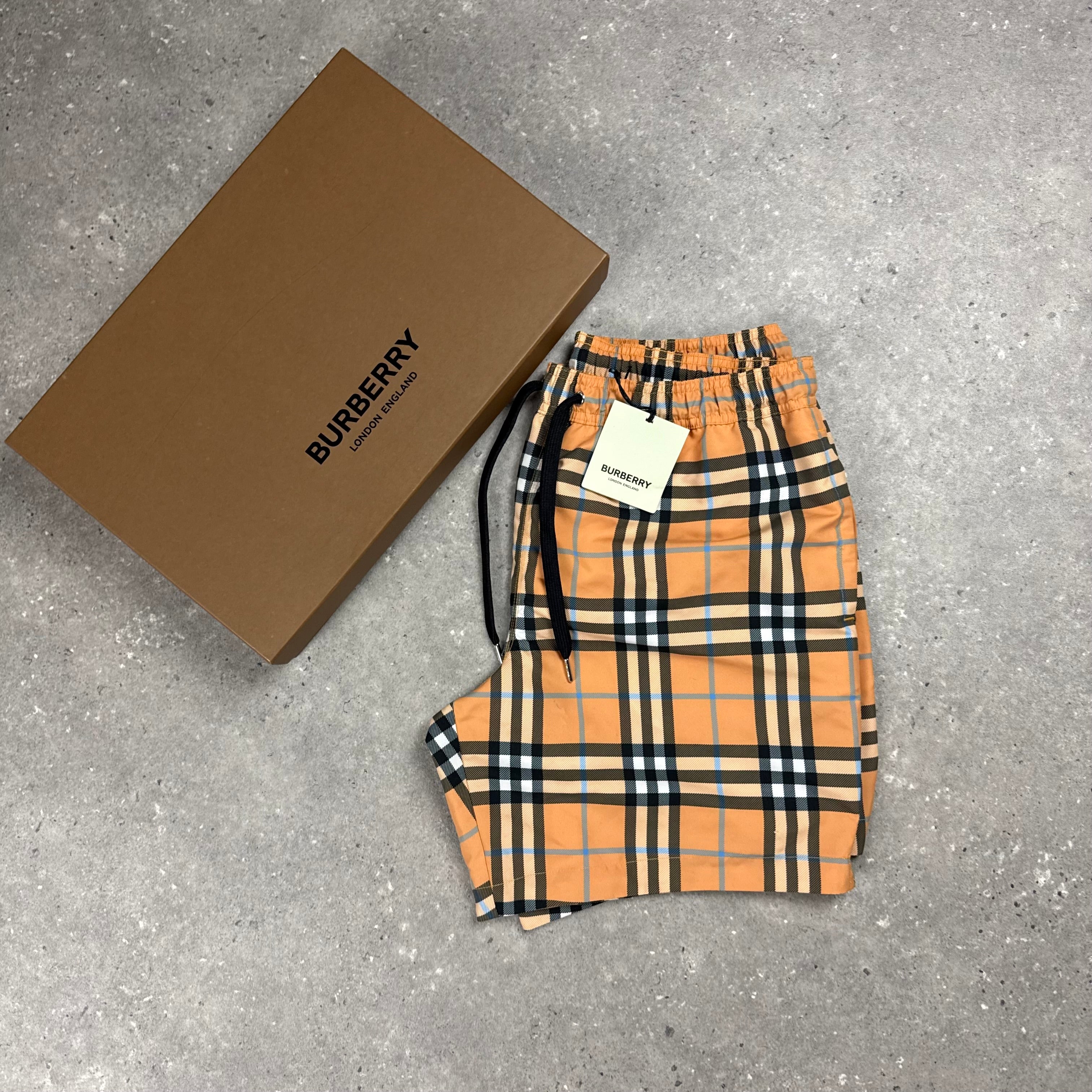 BURBERRY CHECK SWIM SHORTS - (M)