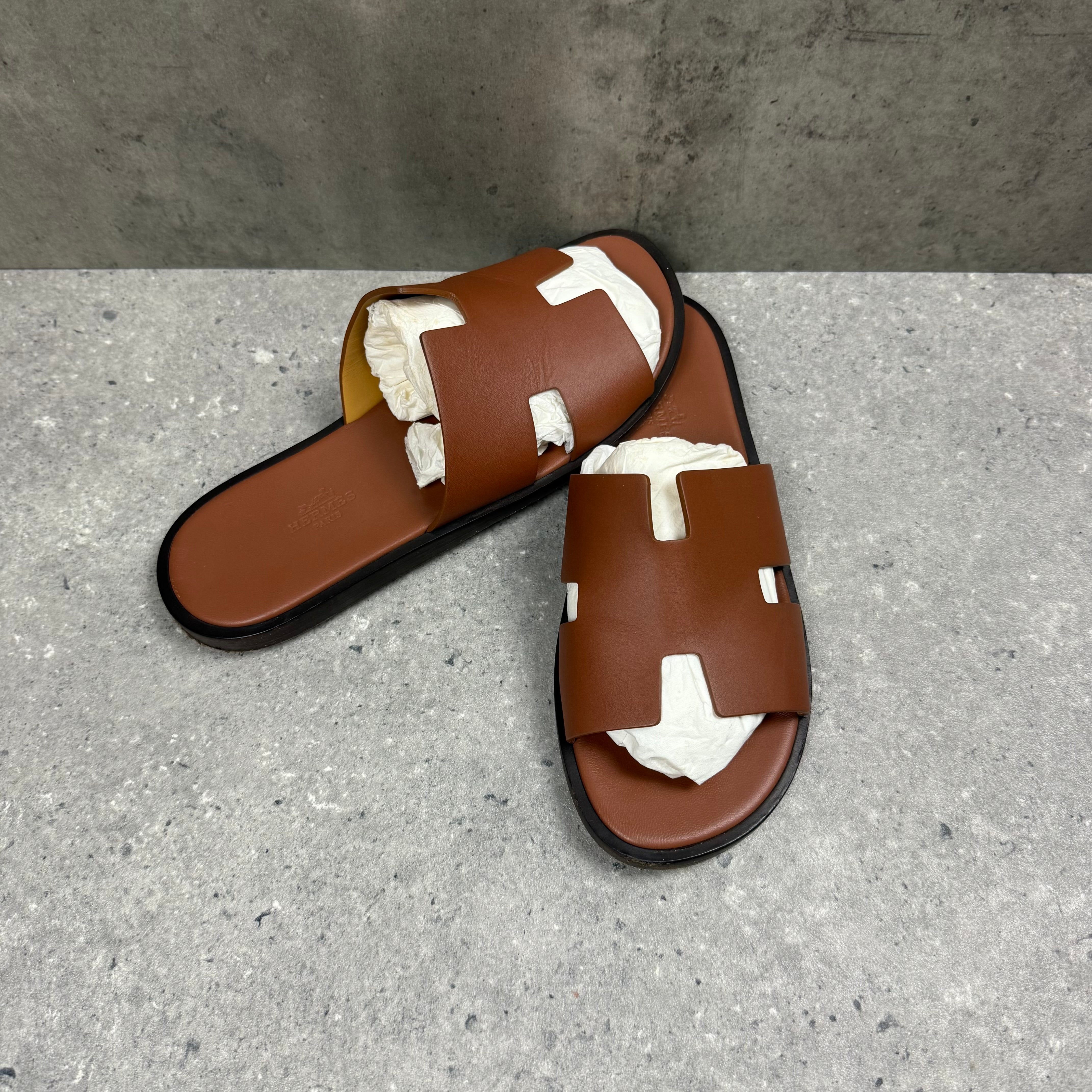 HERMES SANDALS BROWN - (EU39.5 / UK5.5)
