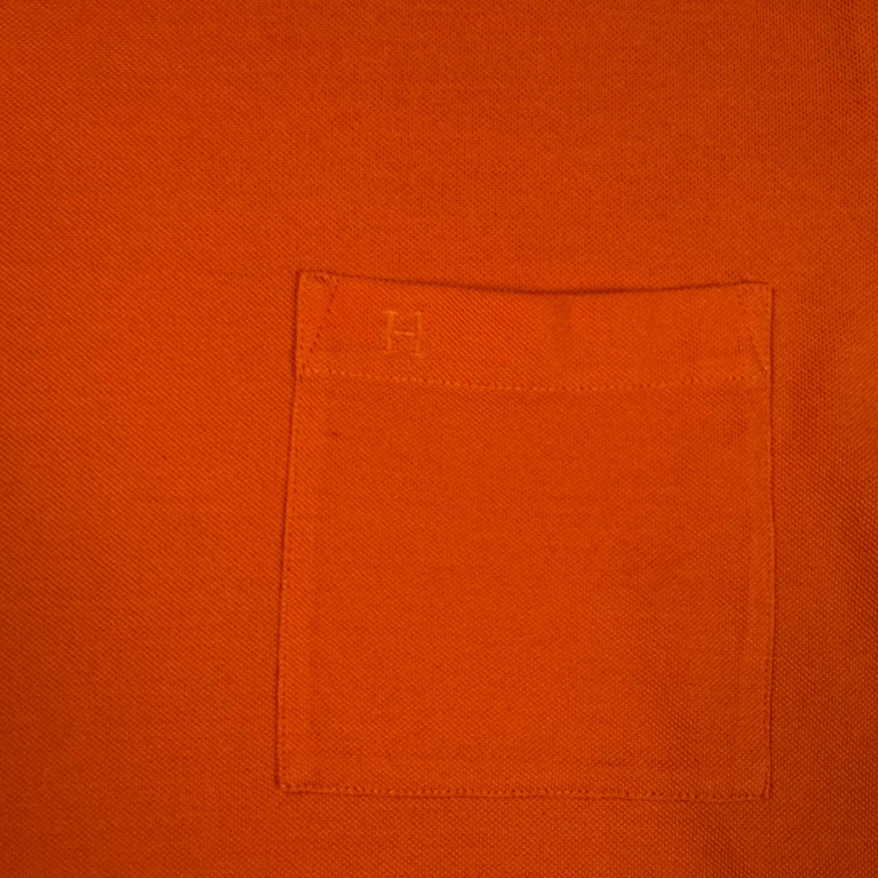 HERMES “H” T-SHIRT ORANGE - (M)