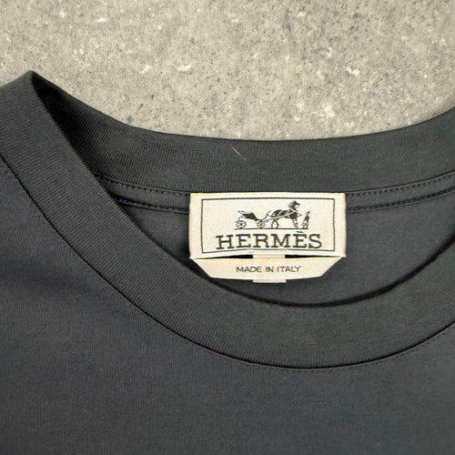 HERMES T-SHIRT DARK GREY - (S)