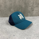 AMIRI TEAL MA LOGO TRUCKER CAP