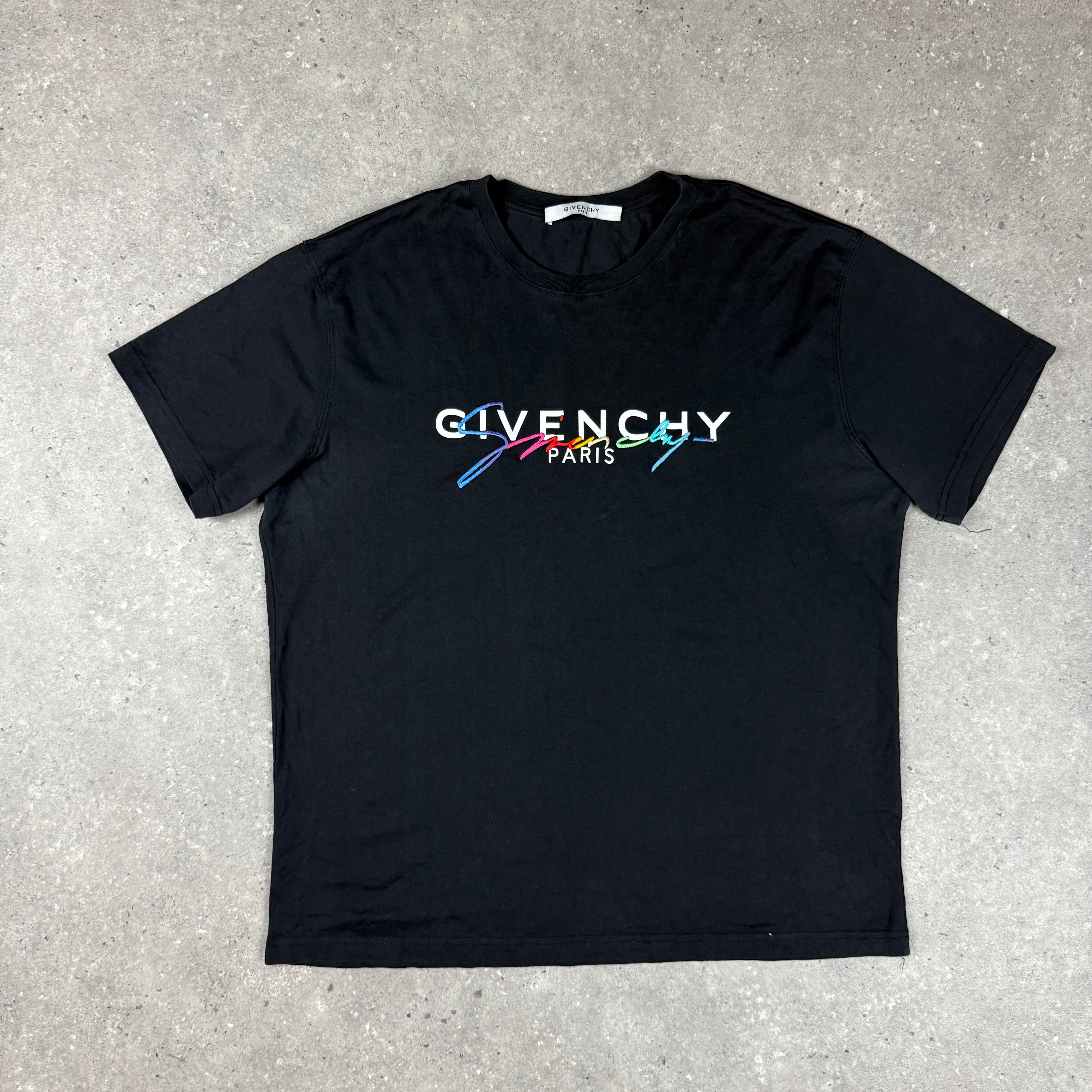 GIVENCHY PARIS T-SHIRT BLACK - (L)