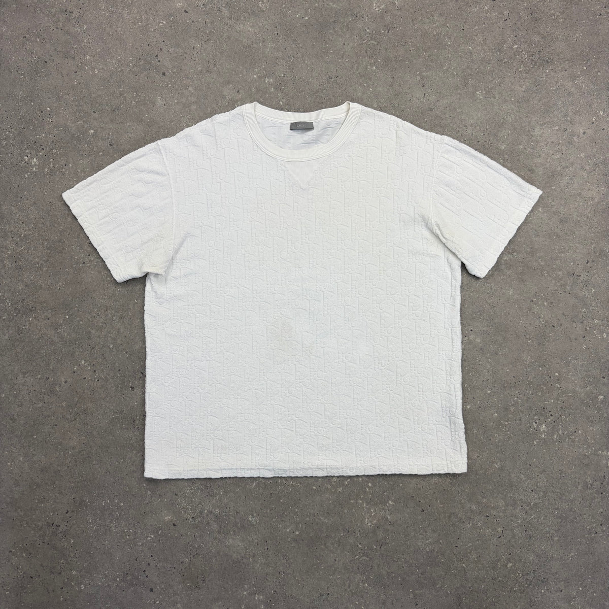 DIOR TOWEL T-SHIRT WHITE - XL