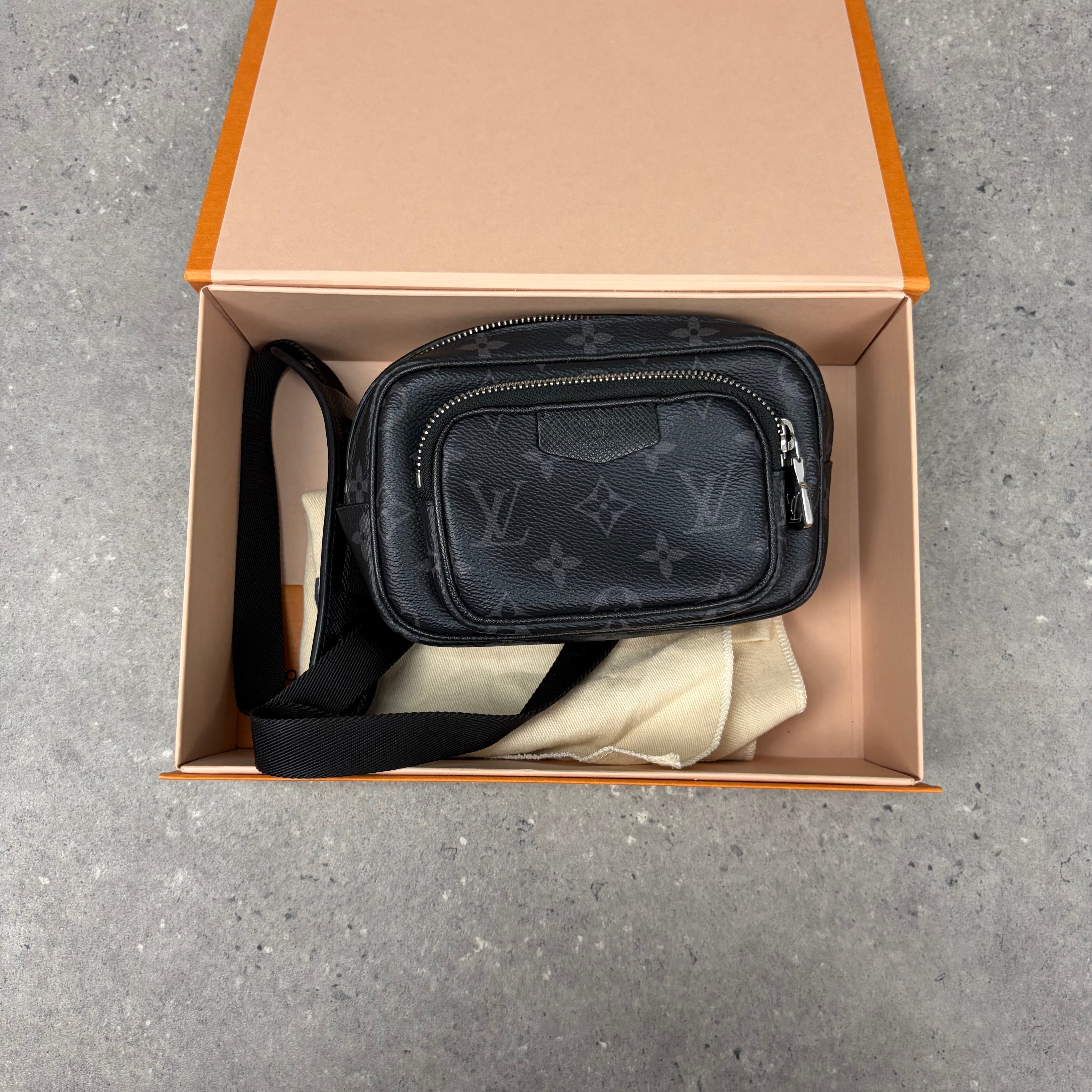 LOUIS VUITTON MONOGRAM ECLIPSE POUCH BAG - BLACK
