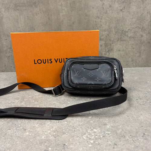 LOUIS VUITTON MONOGRAM ECLIPSE POUCH BAG - BLACK