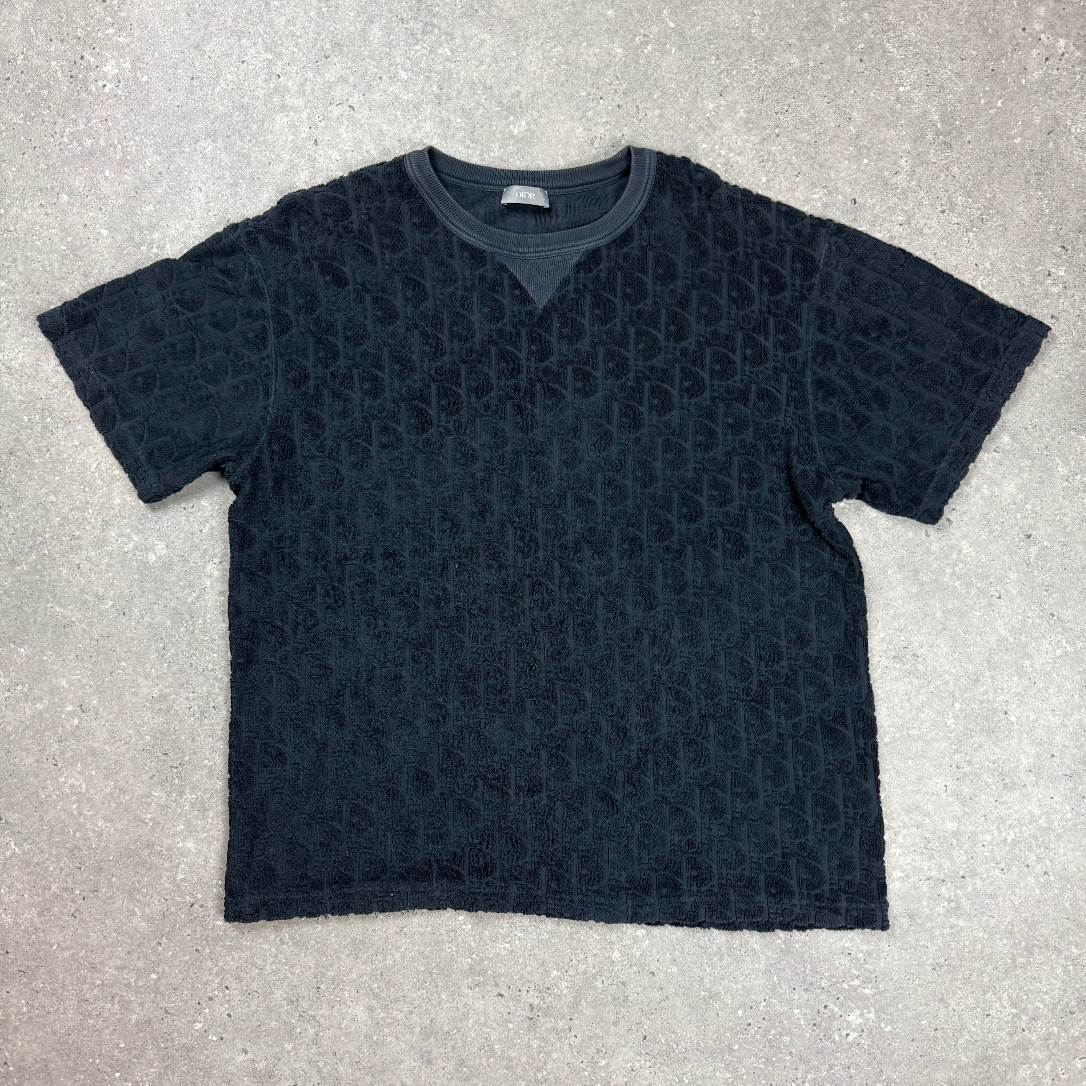 DIOR TOWEL T-SHIRT NAVY - (L)