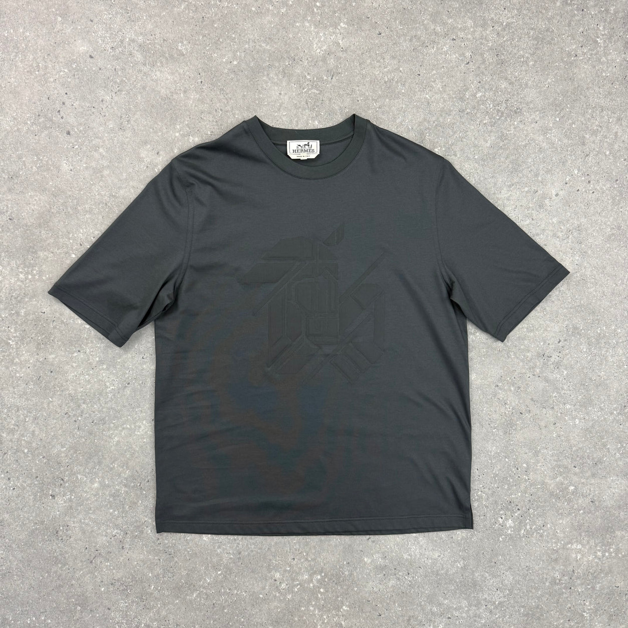 HERMES T-SHIRT DARK GREY - (S)