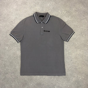 PRADA POLO T-SHIRT GREY - (M)