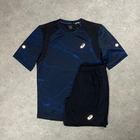 ASICS ROAD LITE SHOW T-SHIRT & 7” SHORTS SET - BLACK PERFORMANCE