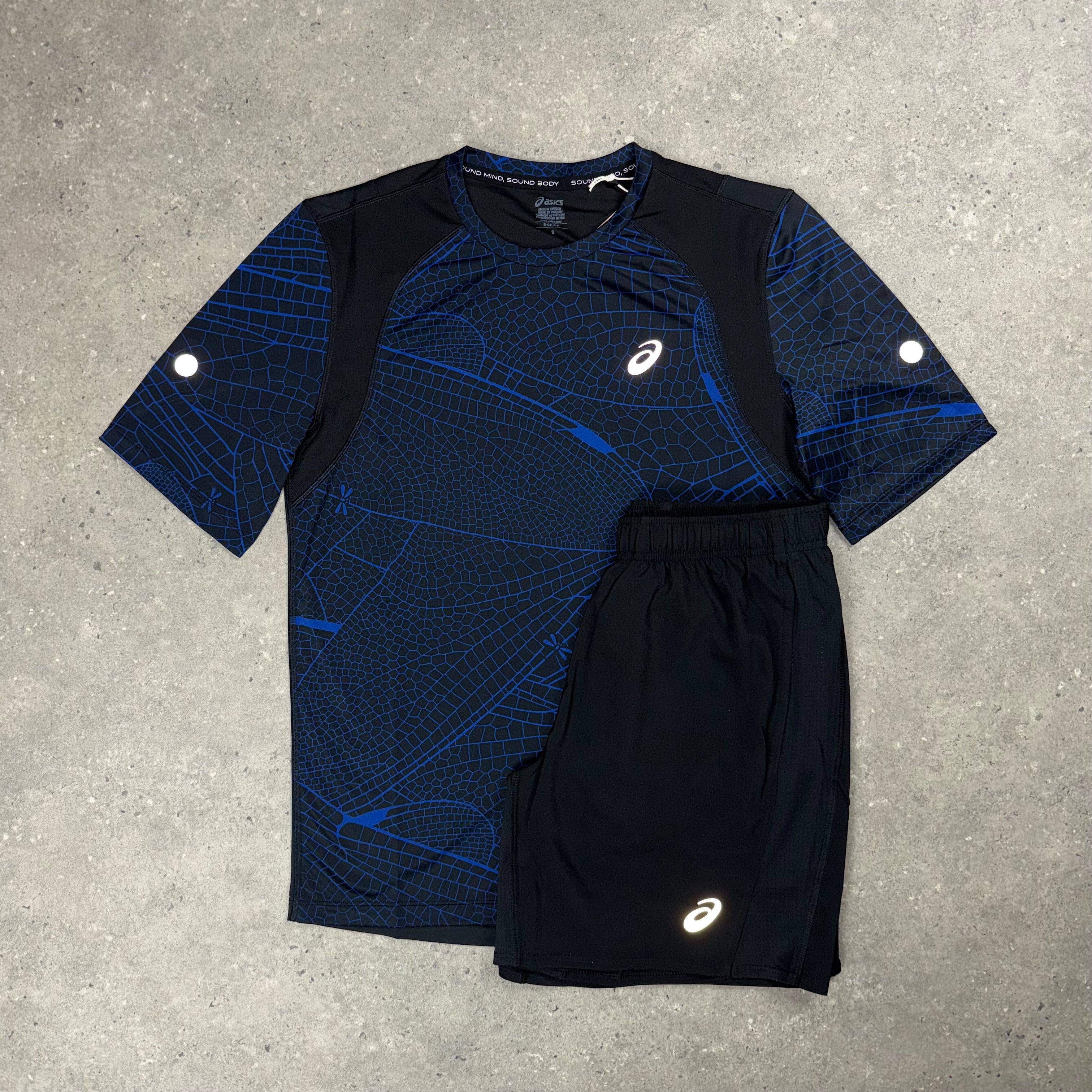 ASICS ROAD LITE SHOW T-SHIRT & 7” SHORTS SET - BLACK PERFORMANCE