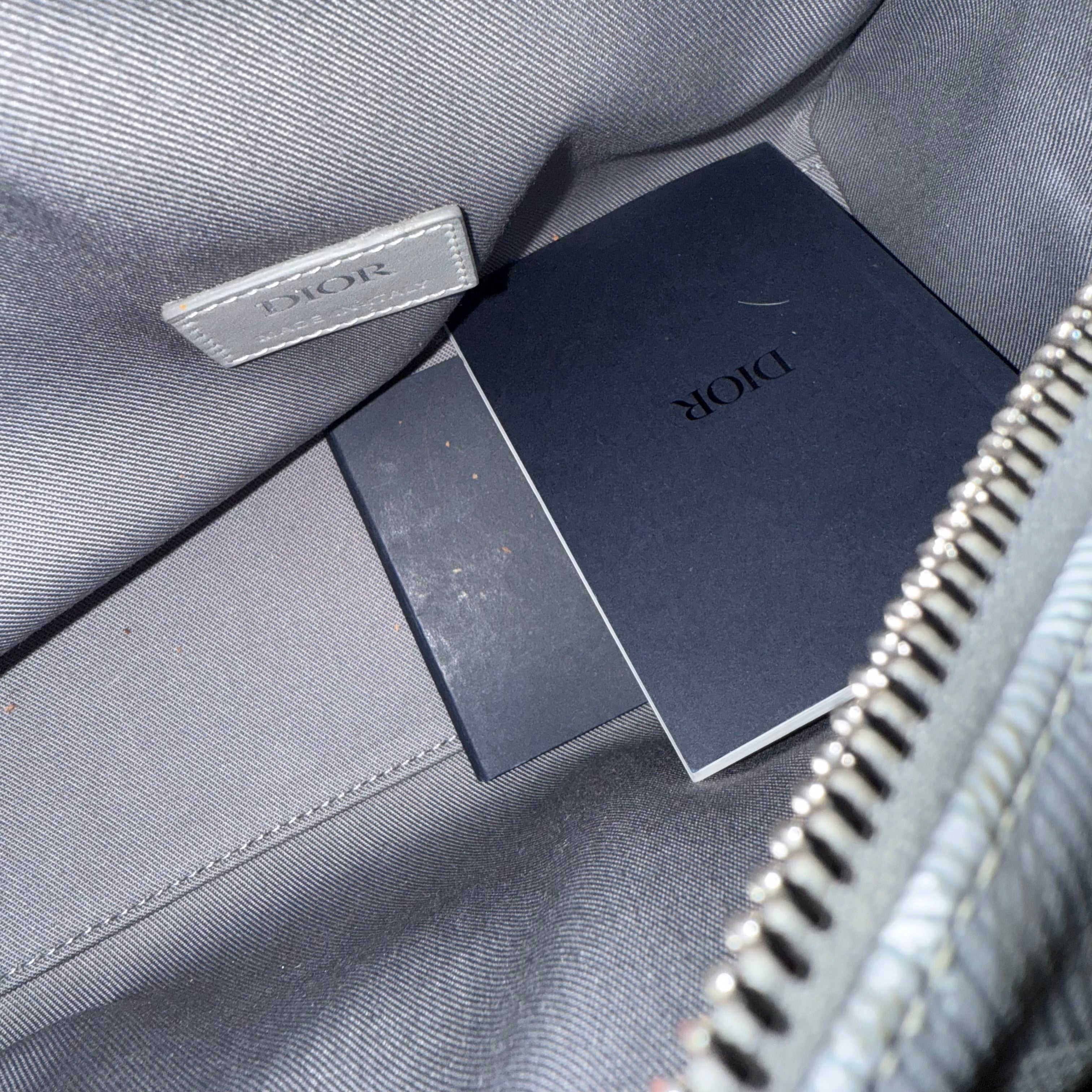 DIOR GREY CD DIAMOND MESSENGER BAG