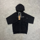 ASICS FLEECE FULL ZIP HOODIE - BLACK