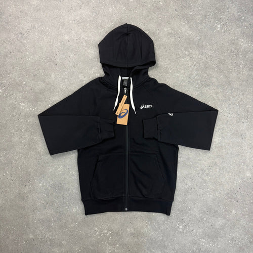 ASICS FLEECE FULL ZIP HOODIE - BLACK