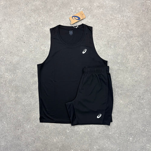 ASICS CORE VEST & SHORT SET - BLACK