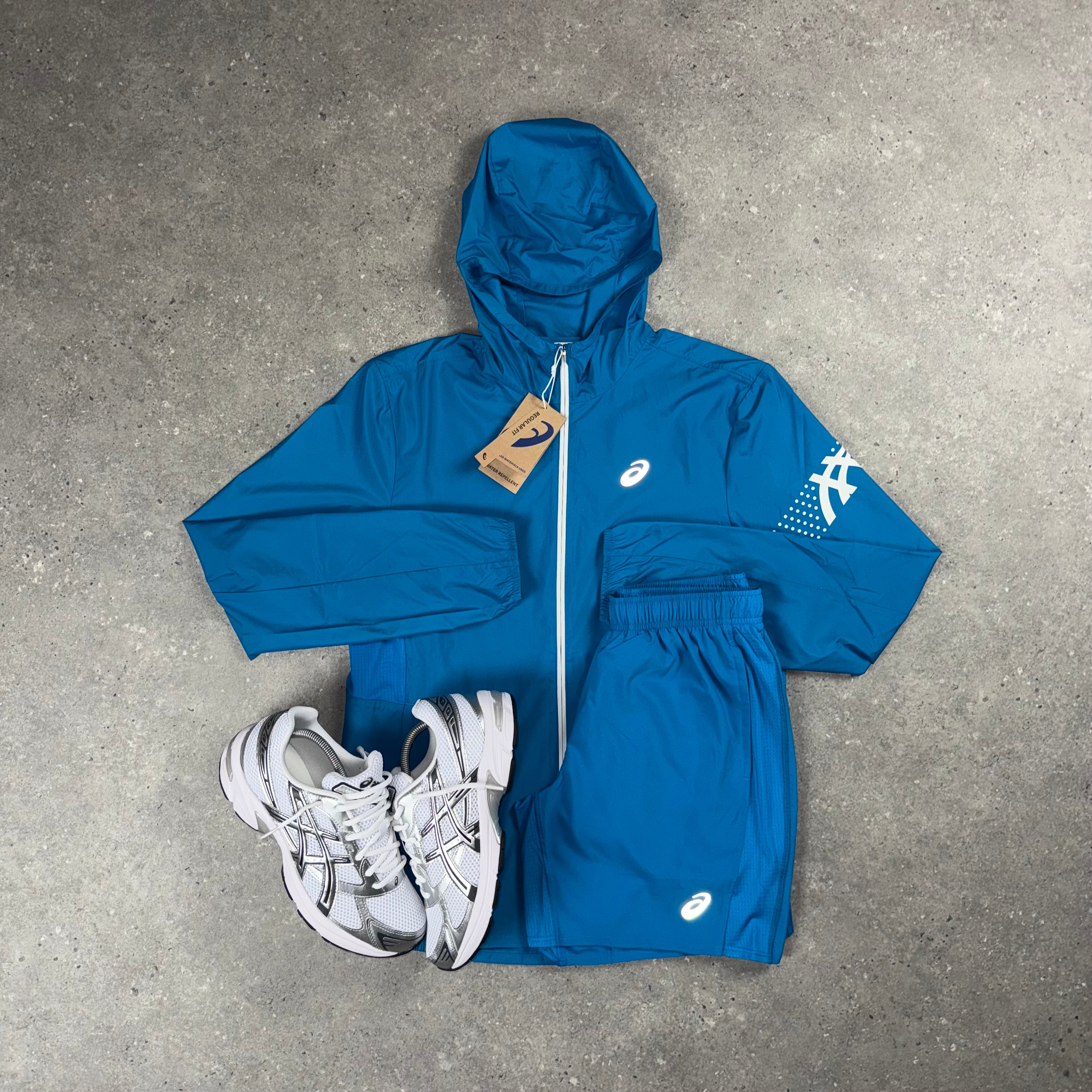 ASICS ICON WINDRUNNER & SHORT SET - AEGEAN BLUE