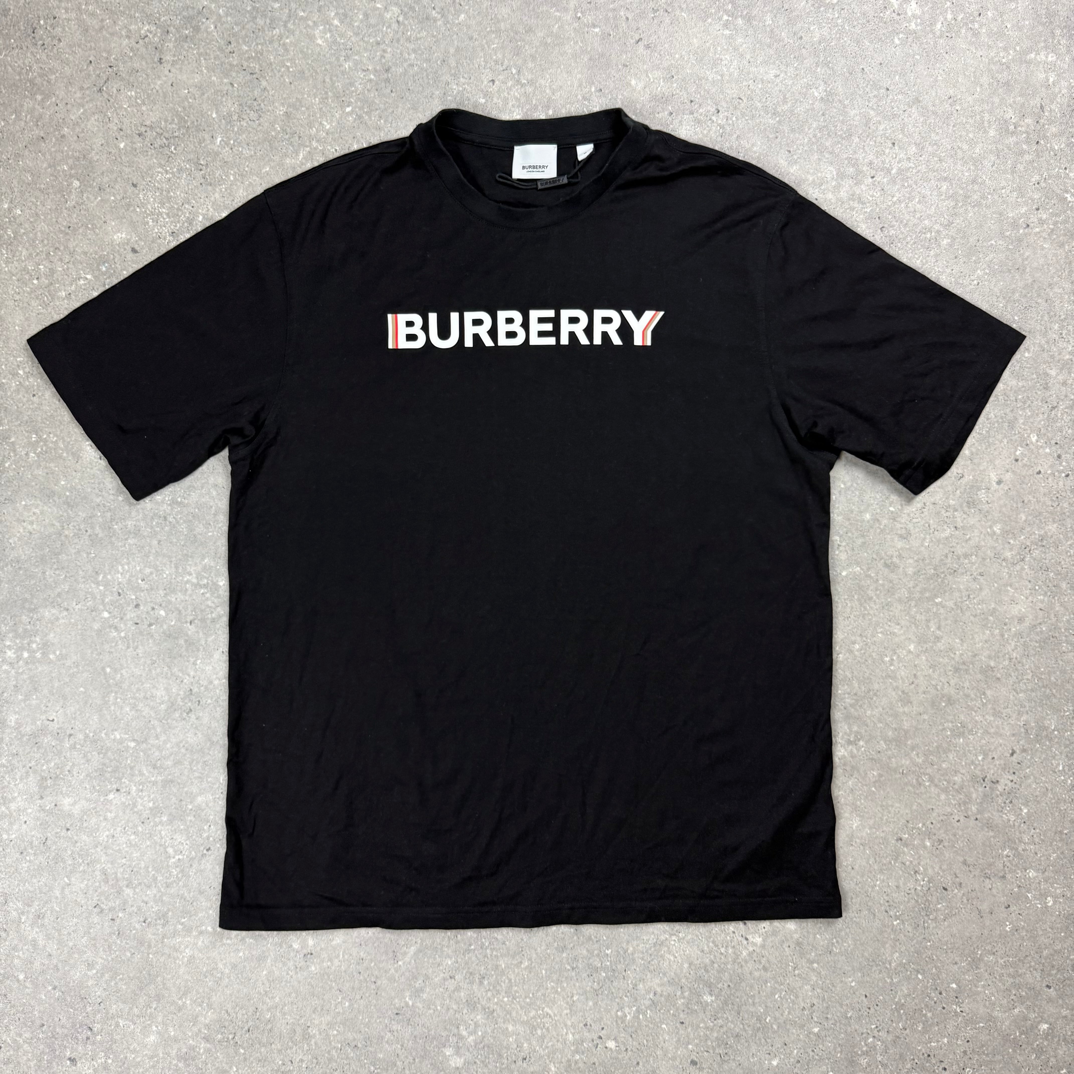 BURBERRY LOGO T-SHIRT BLACK - (M)
